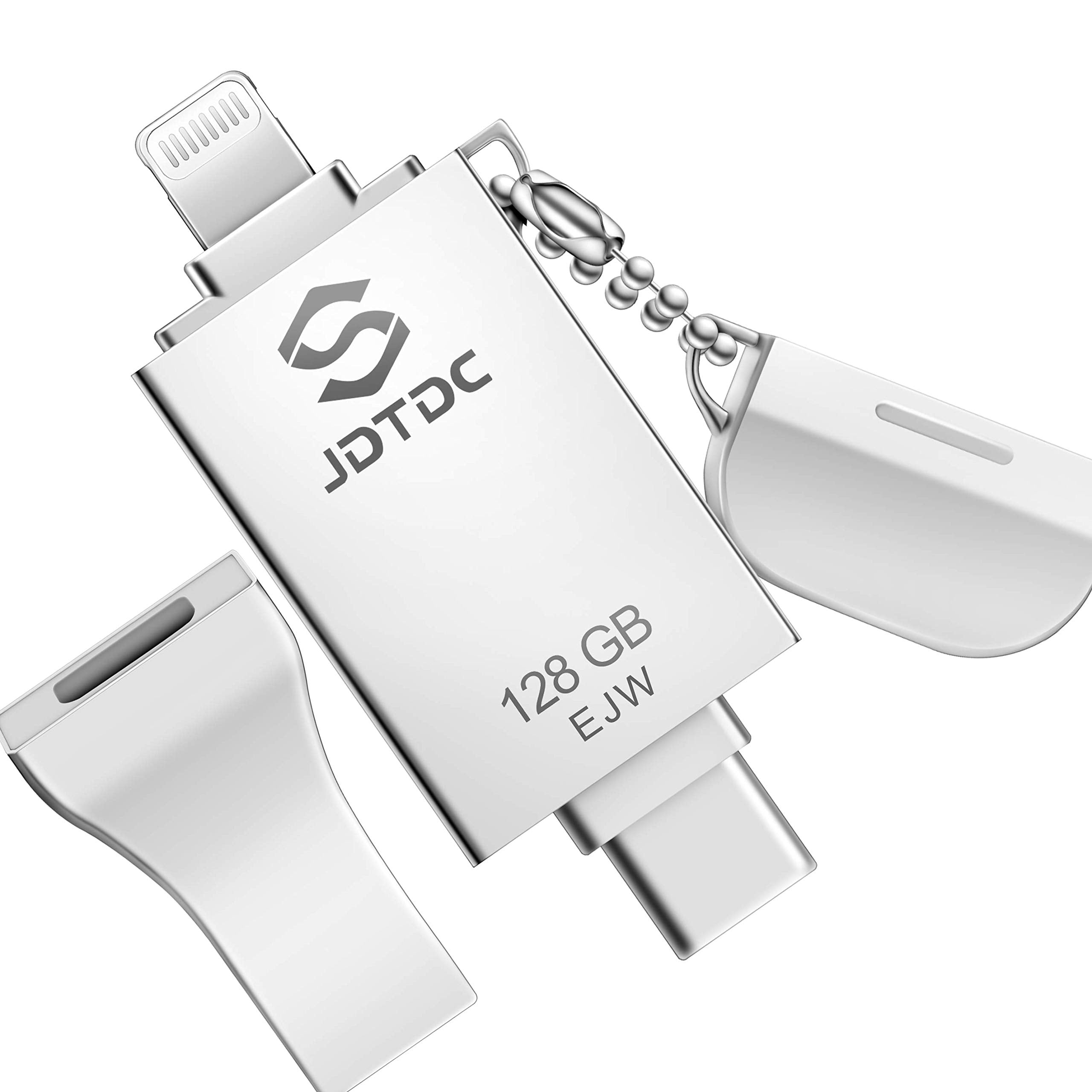 Jsl Jdtdc 128Gb Apple Mfi Certified Iphone Photo Stick, 3 In 1 Usb3.0 Ios Flash Drive Photo Stick For Iphone Thumb Drives Iphone