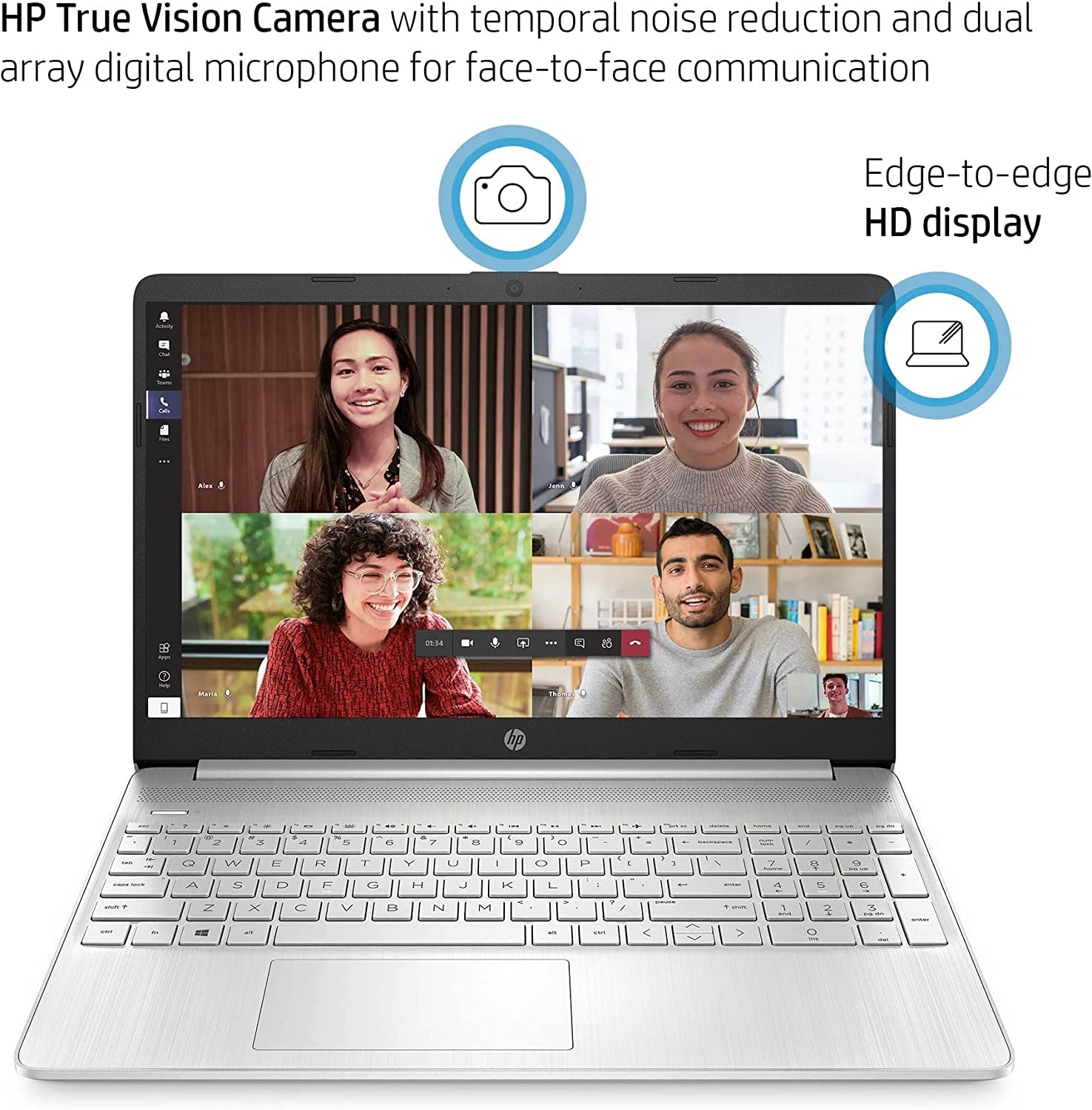 Hp Essential 15.6'' Laptop, Amd Ryzen 3 3250U Processor, 16Gb Ram, 512Gb Ssd, Brightview Micro-Edge Hd Display, Windows 11 Home,