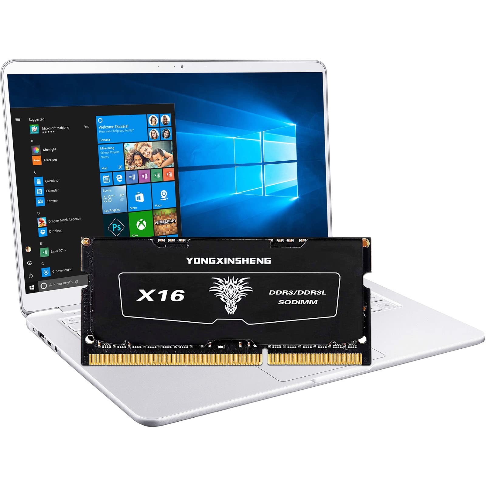 Yongxinsheng 8Gb Kit (2X4Gb) Ddr3L / Ddr3 1600Mhz Cl11 Sodimm Laptop Memory Pc3L 12800 / Pc3 12800 204Pin 1.35V / 1.5V 2Rx8 Dual