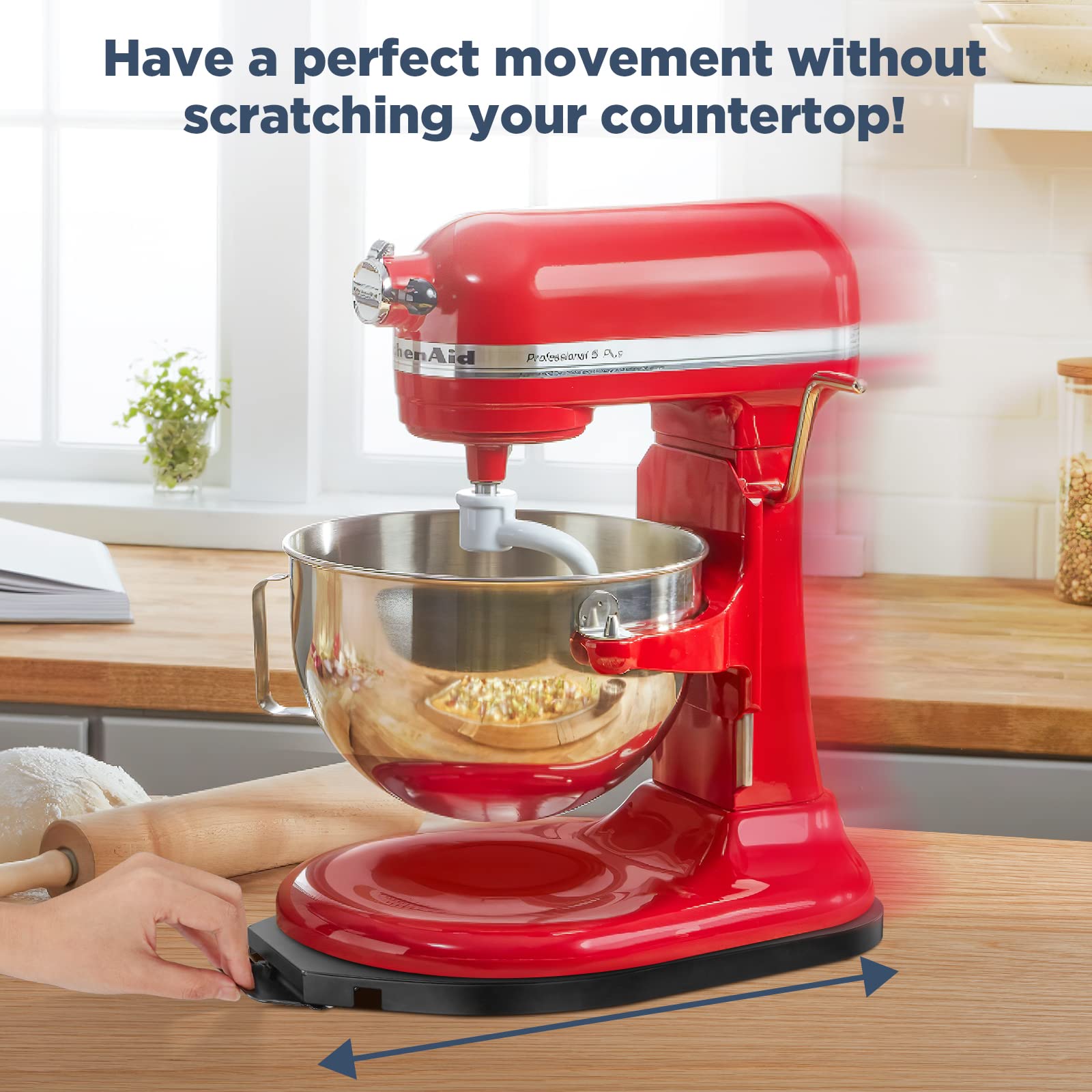 Mixer Sliding Tray For Kitchenaid 5 8 Qt Bowl Lift Stand Mixer   Metal Rolling Tray Kitchen Countertop Appliance Slider Storage