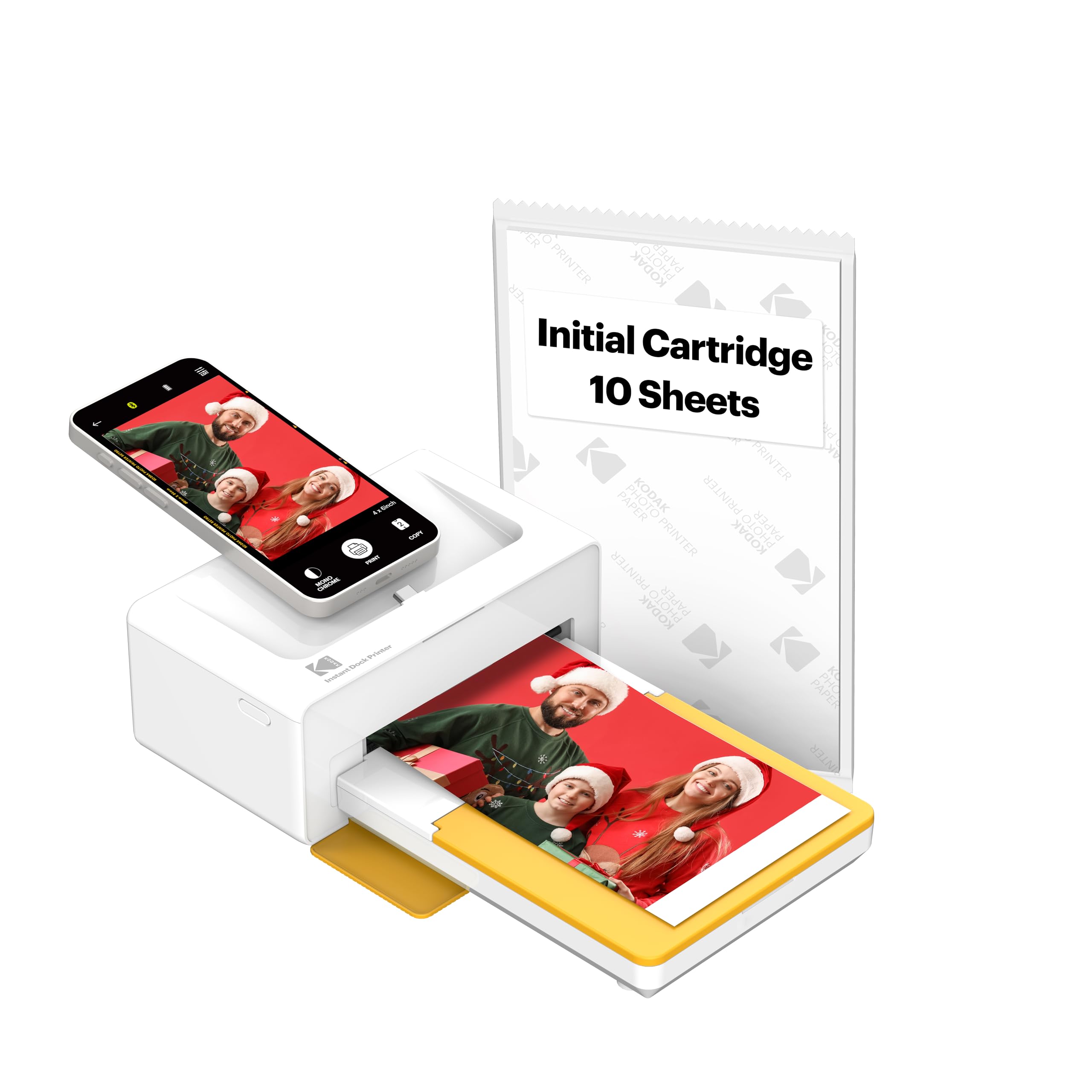 Kodak Dock Plus 4Pass Instant Photo Printer (4X6 Inches) + 90 Sheets Gift Bundle