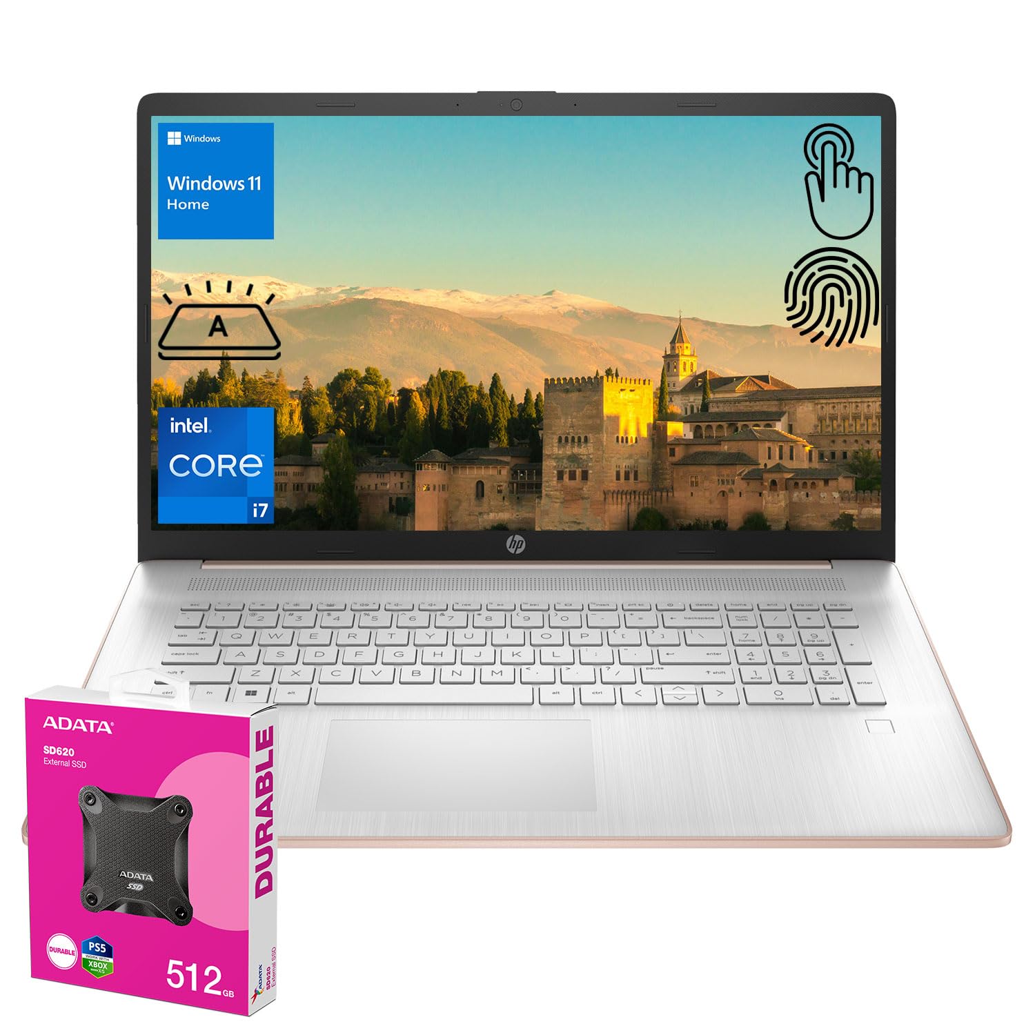 Hp Premium 17.3'' Laptop, 17.3'' Hd+ Touchscreen, Intel Core I7-1355U, 64Gb Ram, 1Tb Ssd, Webcam, Hdmi, Backlit Kb, Fp Reader, W