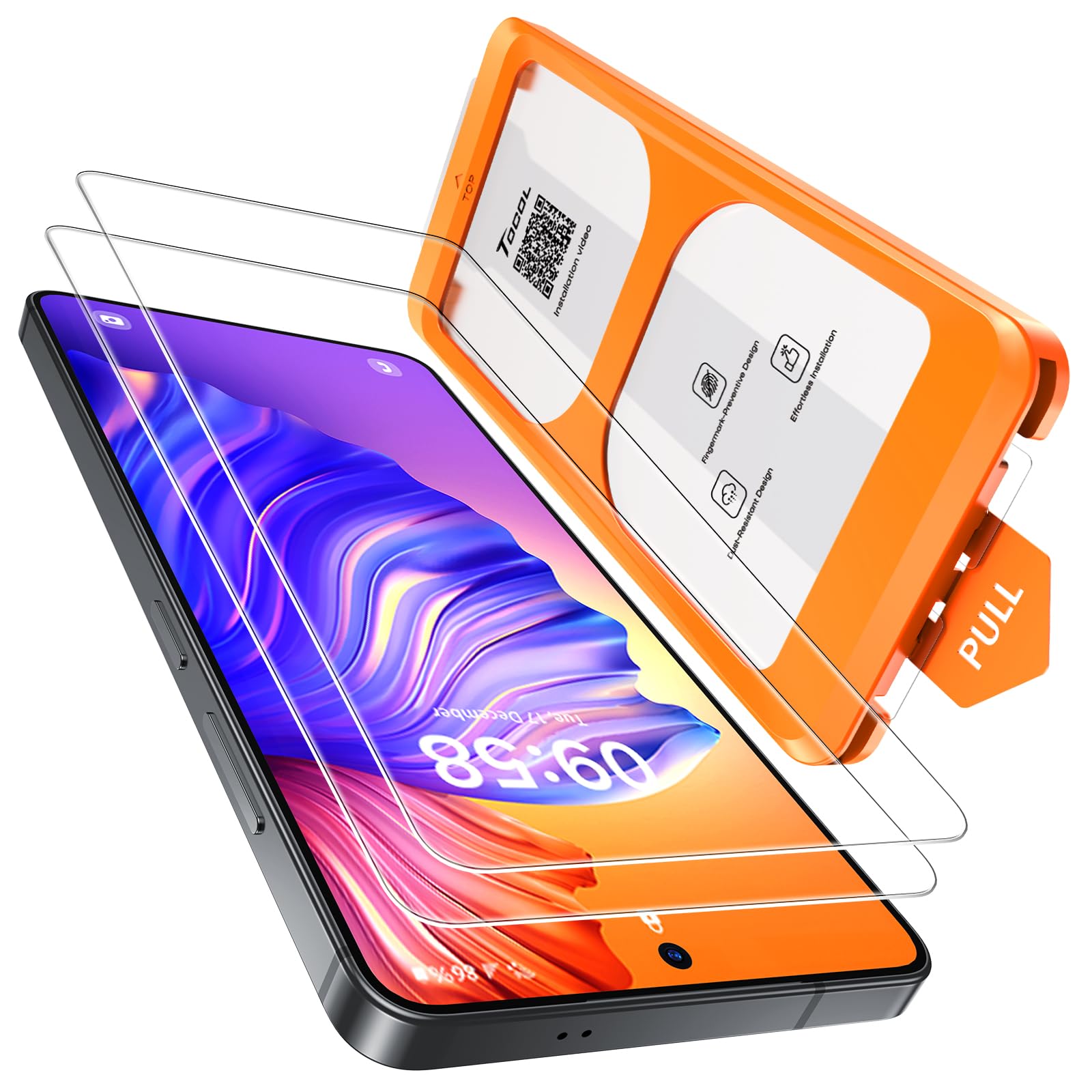 TOCOL for Samsung Galaxy S26 Ultra Screen Protector Military Grade Shatterproof HD Tempered Glass Easy Installation Case Friendl