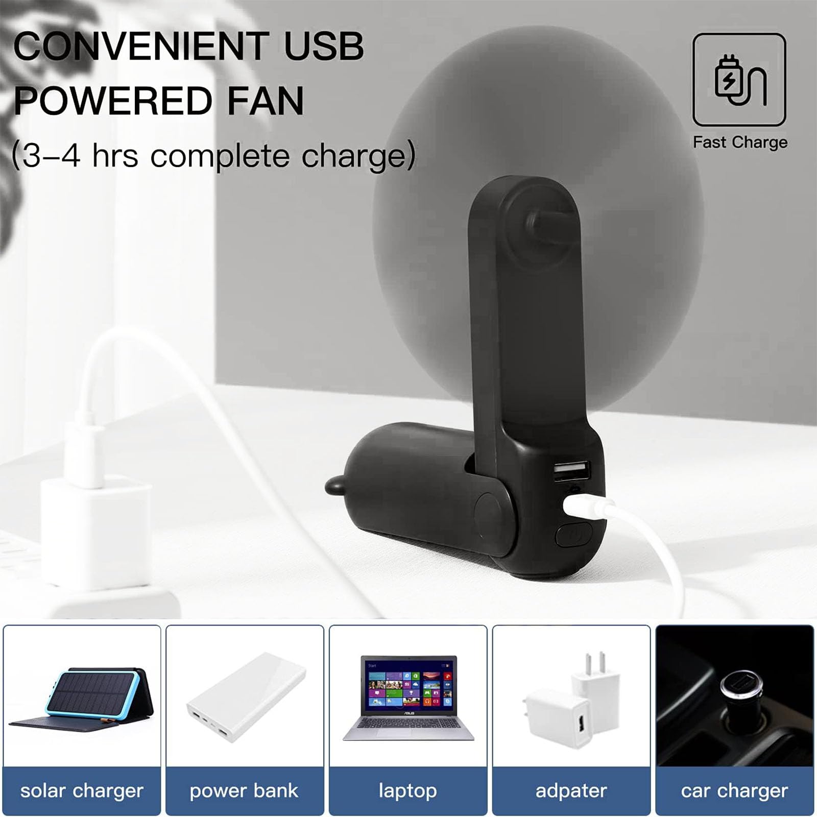 Jisulife Handheld Fan With 4500Mah Powerbank Max 46 Hours Runtime,Pocket Fan Portable Battery Operated Or Usb Powered Folding Pe