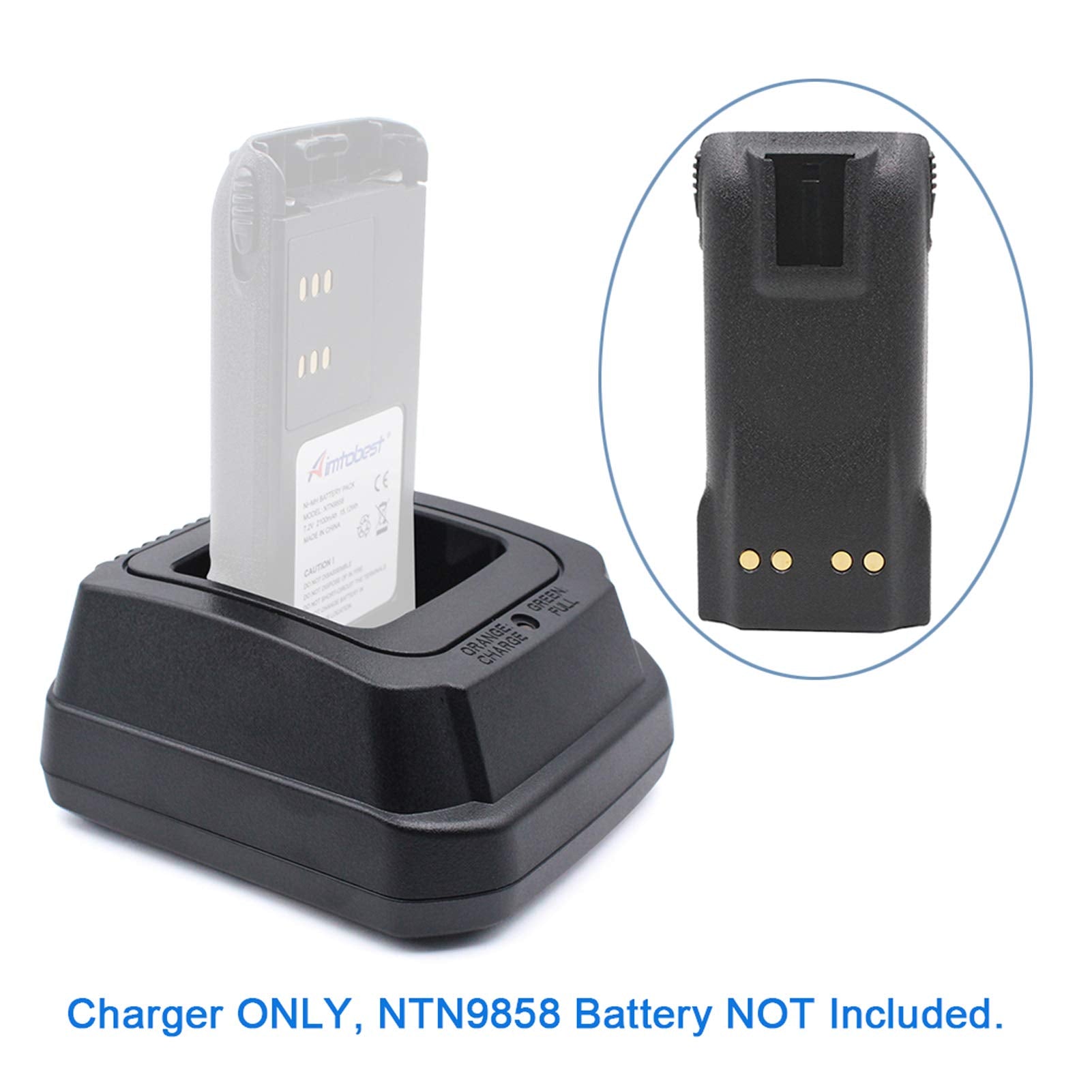 Aimtobest Xts2500 Charger Compatible For Motorola Radio Xts5000 Xts3000 Xts1500 Mts2000 Ht1000 Pr1500 Ntn9858 Ntn9858C Ntn8923 Ntn8294 Ntn7143 Ntn7144 Wpln4114Ar No Impres