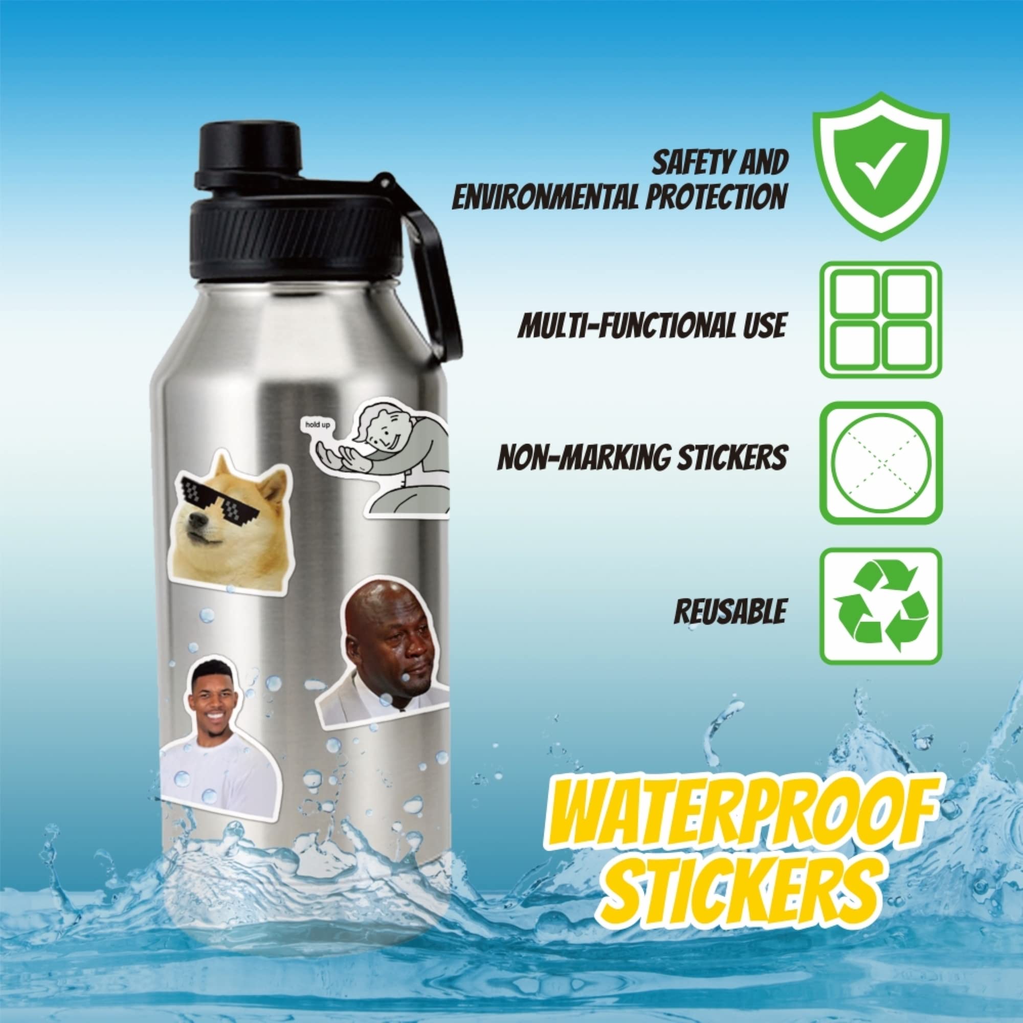 306Pcs Funny Meme Vinyl Stickers Pack, Large Bulk Sticker For Laptop, Phone, Water Bottles, Computer... Vine Sticker Decal Diy D