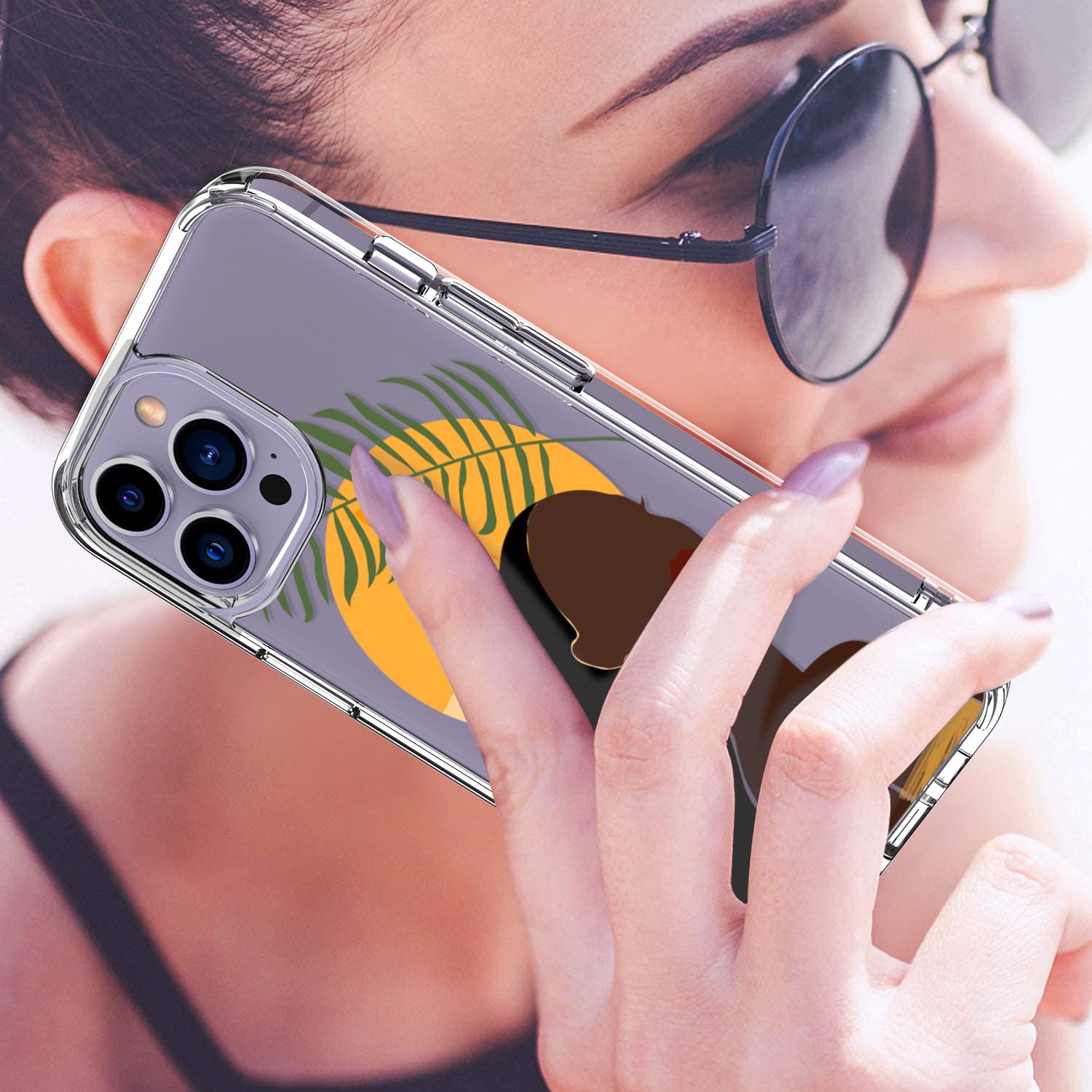 Luhouri Designed For Iphone 14 Pro Case With Screen Protector - Slim Fit, Sturdy Clear Acrylic Cover For Women And Girls - Prote