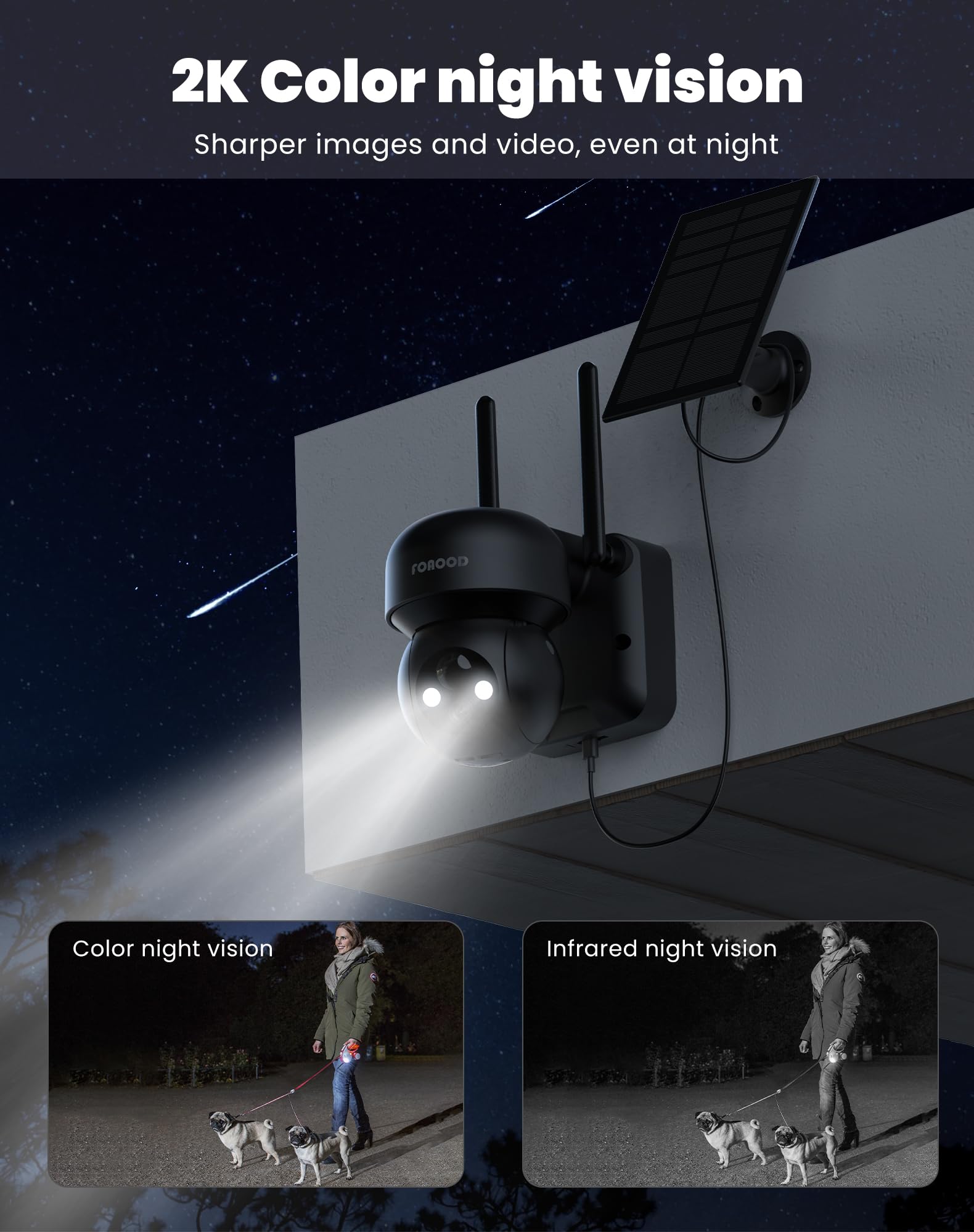 Solar Security Cameras Wireless Outdoor - Battery Power Cameras For Home Security Wifi Cameras Outside Surveillance Camera Ptz 3