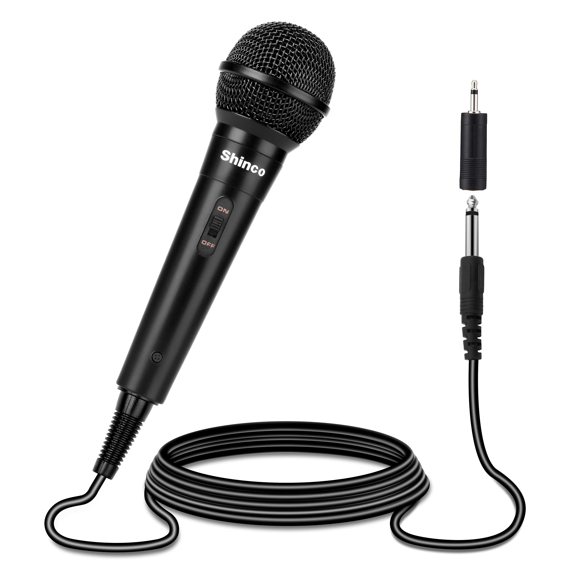 Shinco Handheld Wired Microphone, Cardioid Dynamic Vocal Mic With 13Ft Cable And On/Off Switch, Ideally Suited For Speakers, Kar