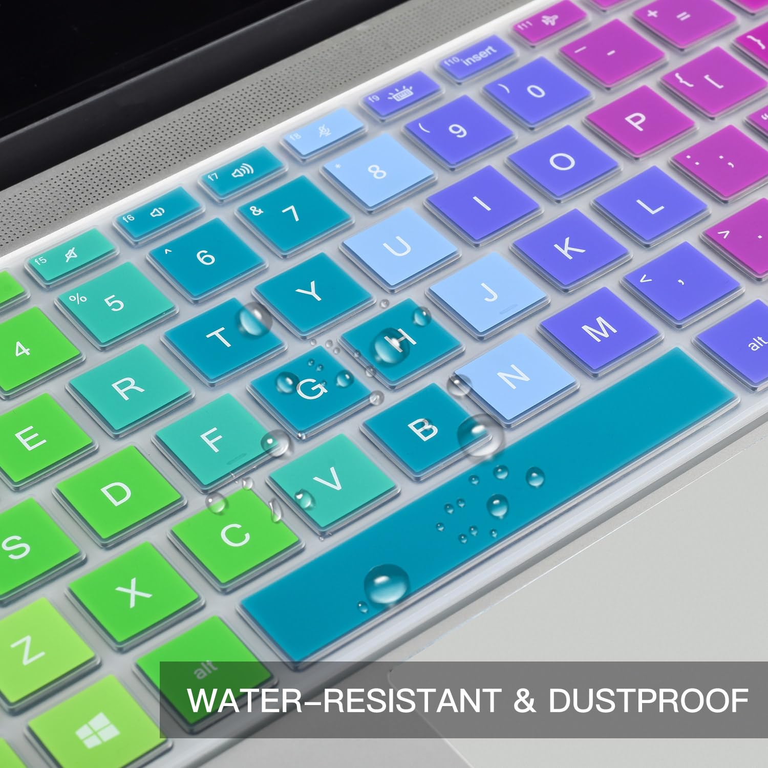 CaseBuy Keyboard Cover for HP Probook 440 445 G8 G9 G10 14 inch 640 G7 G8 Silicone Rainbow