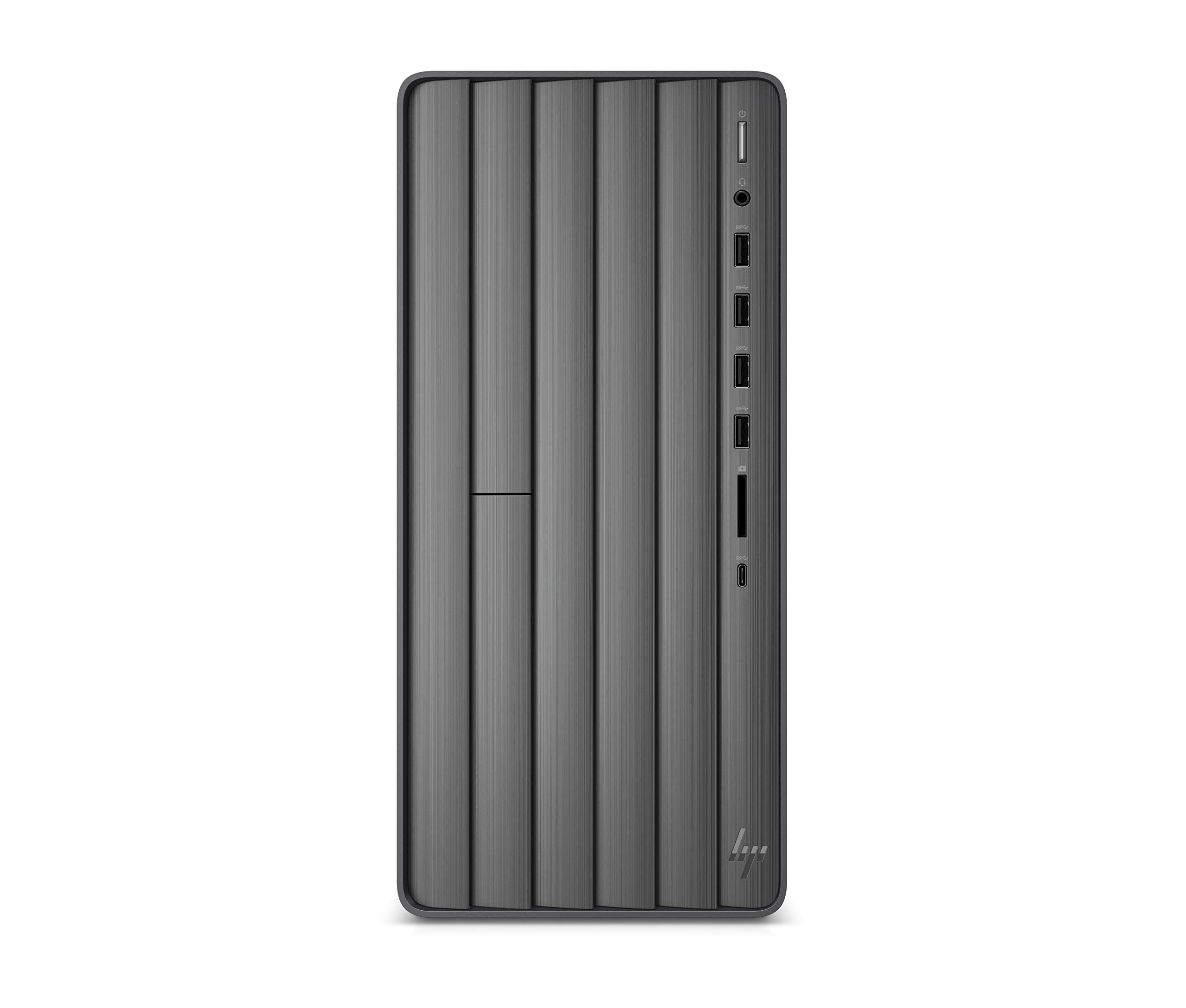 HP Envy Desktop Computer, Intel Core i7-9700, 16GB RAM, 1TB Hard Drive, 512 GB SSD, Windows 10 (TE01-0020, Black)