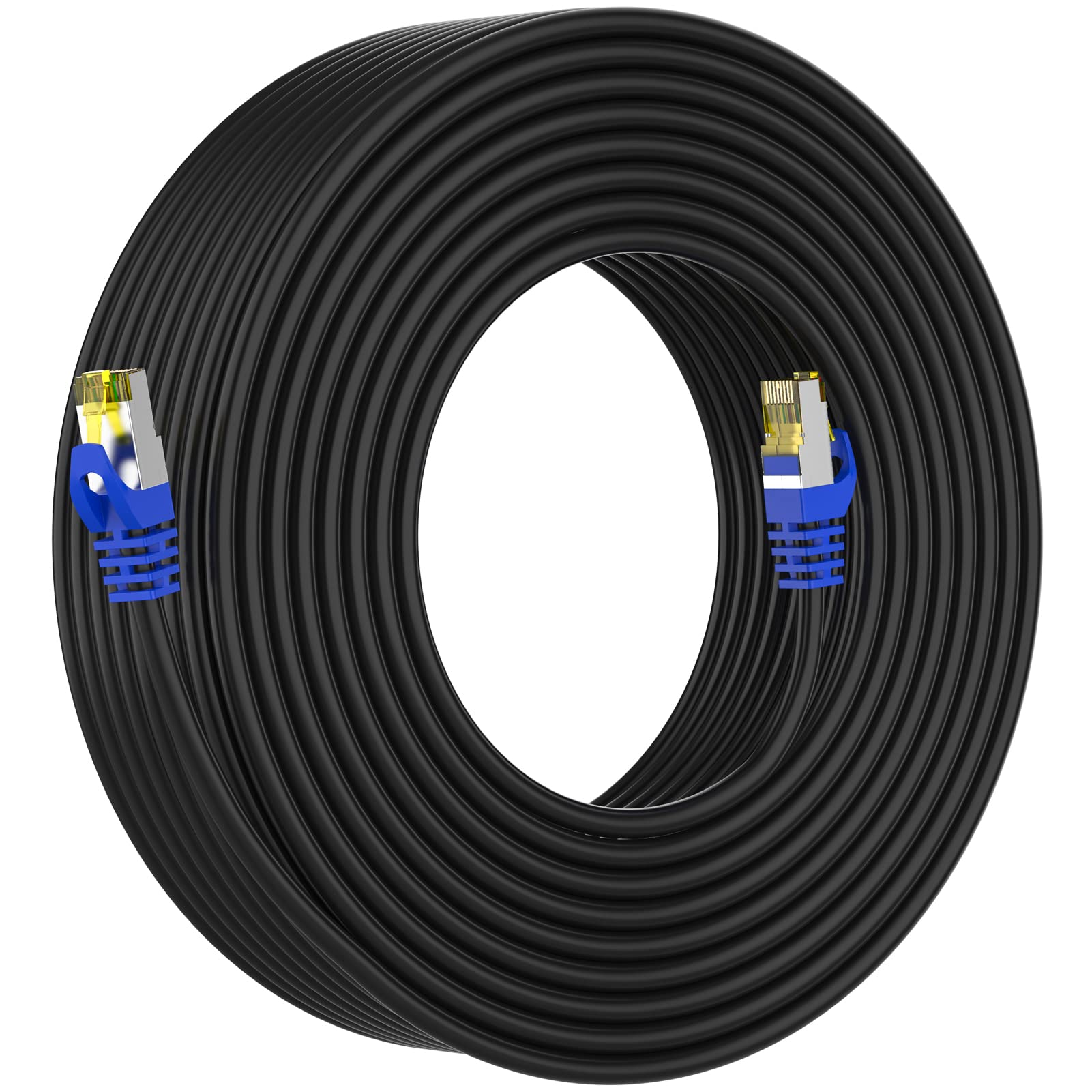 Aoforztech Cat 8 Ethernet Cable 5 Ft,10 Ft 15 Ft 25 Ft 30 Ft 50 Ft 100 Ft Heavy Duty High Speed Network Internet Cable,26Awg 40Gbps 2000Mhz,S/Ftp Indoor&Outdoor Shielded Lan Cable Waterproof