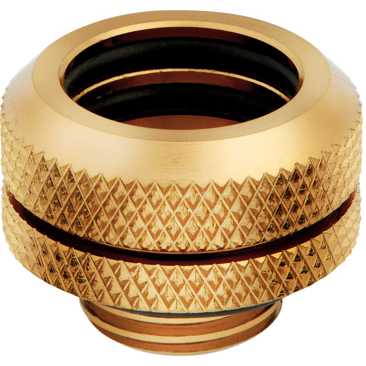 Corsair Hydro X Series, XF Hardline 14mm OD Fittings, Four Pack (G1/4 BSPP Port Threads, Solid Brass Durability, Compatible with