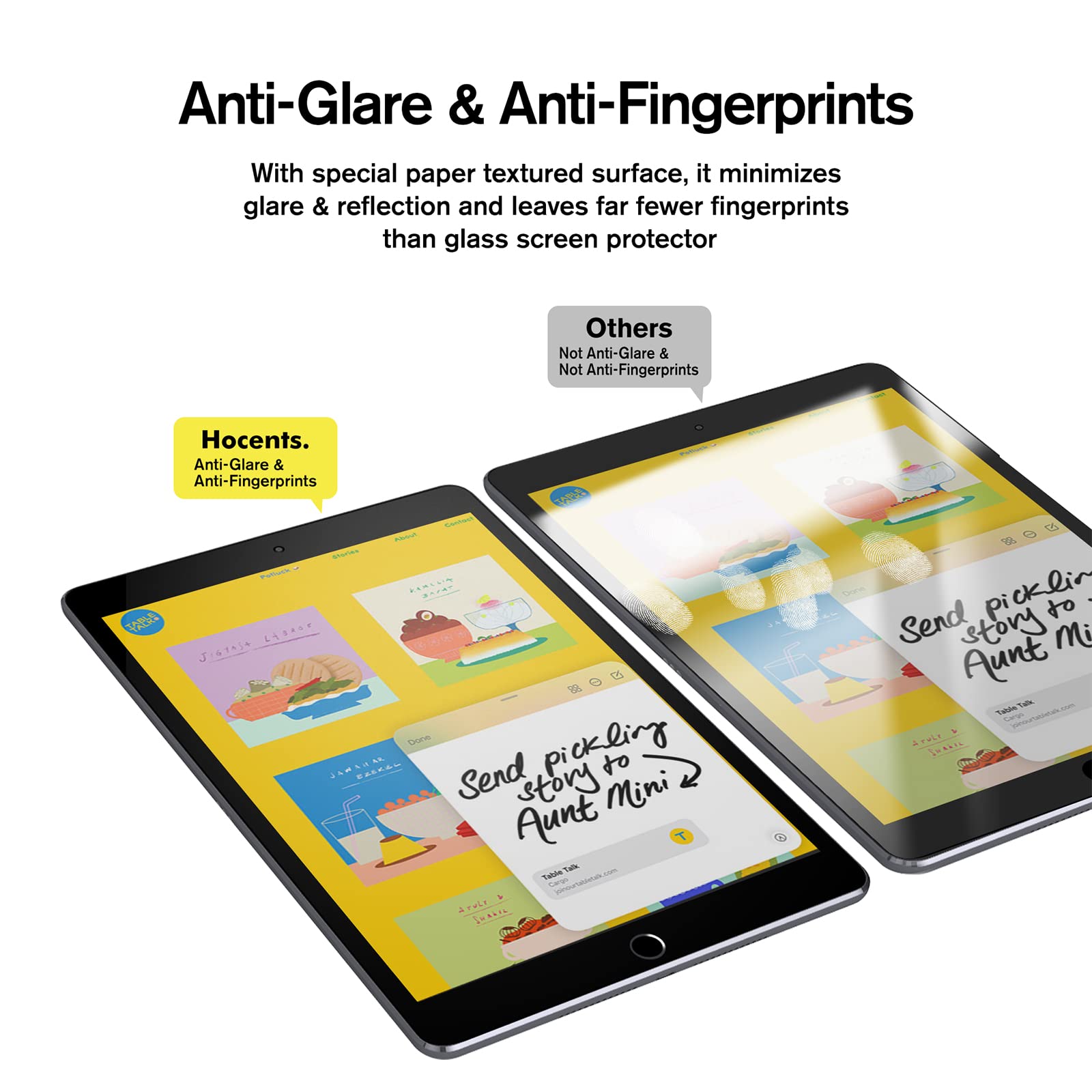 Hocents. Paperfeel Glass Screen Protector Compatible With Ipad 9Th/8Th/7Th Generation 10.2 Inch [Auto Alignment Tool] [Ez Kit] [