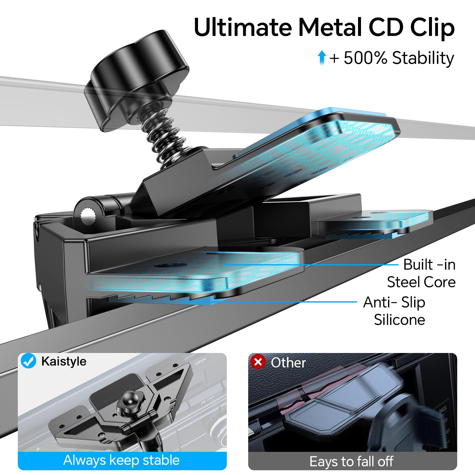 Kaistyle For Magsafe Cd Phone Holder For Car?20 Strong Magnets?Magnetic Cd Player Phone Mount For Car Phone Holder Cd Slot Mount