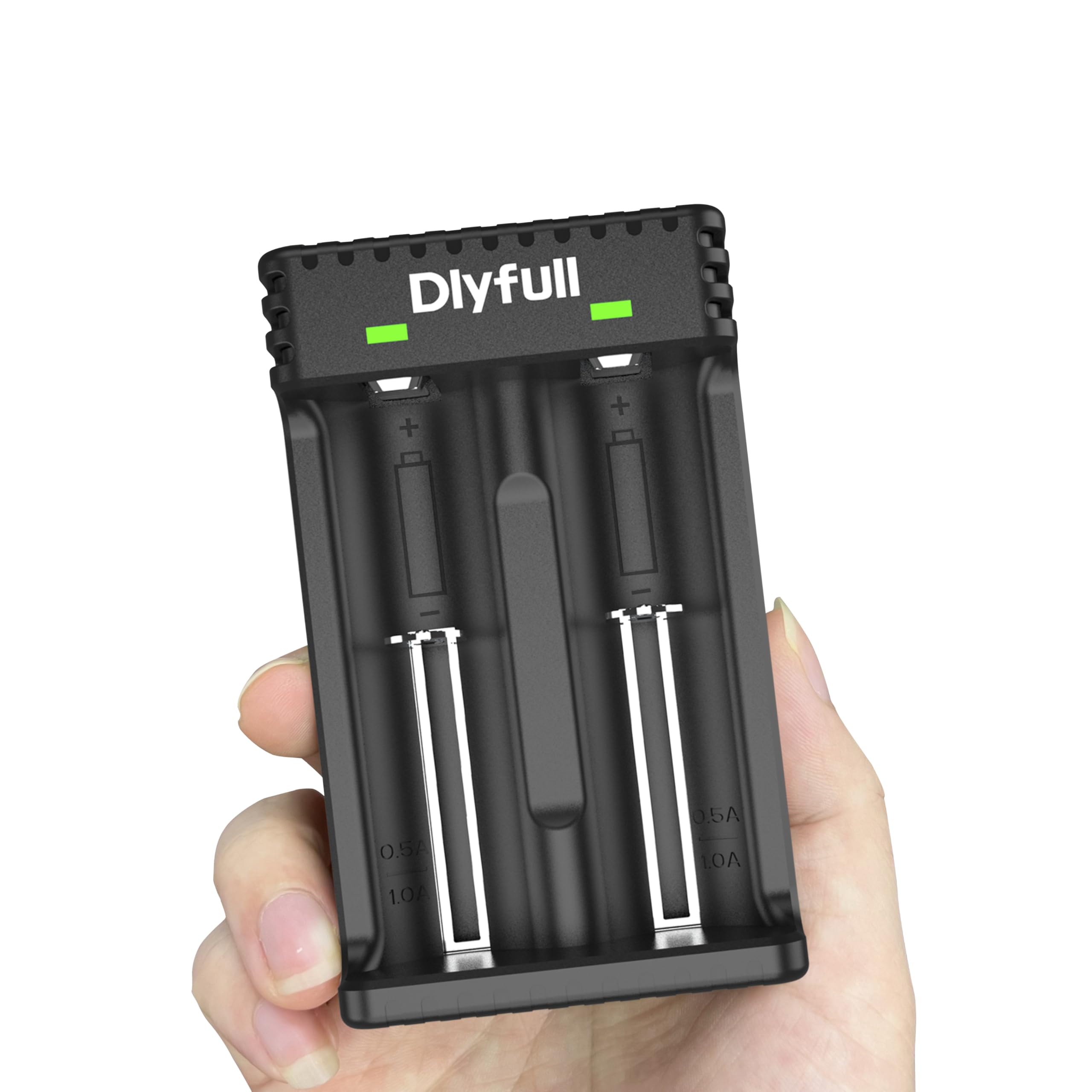 Universal 18650 Battery Charger With Smart Fast Charge, 2 Bay Battery Charger For 3.7V Lithium Ion Rechargeable Batteries 26650