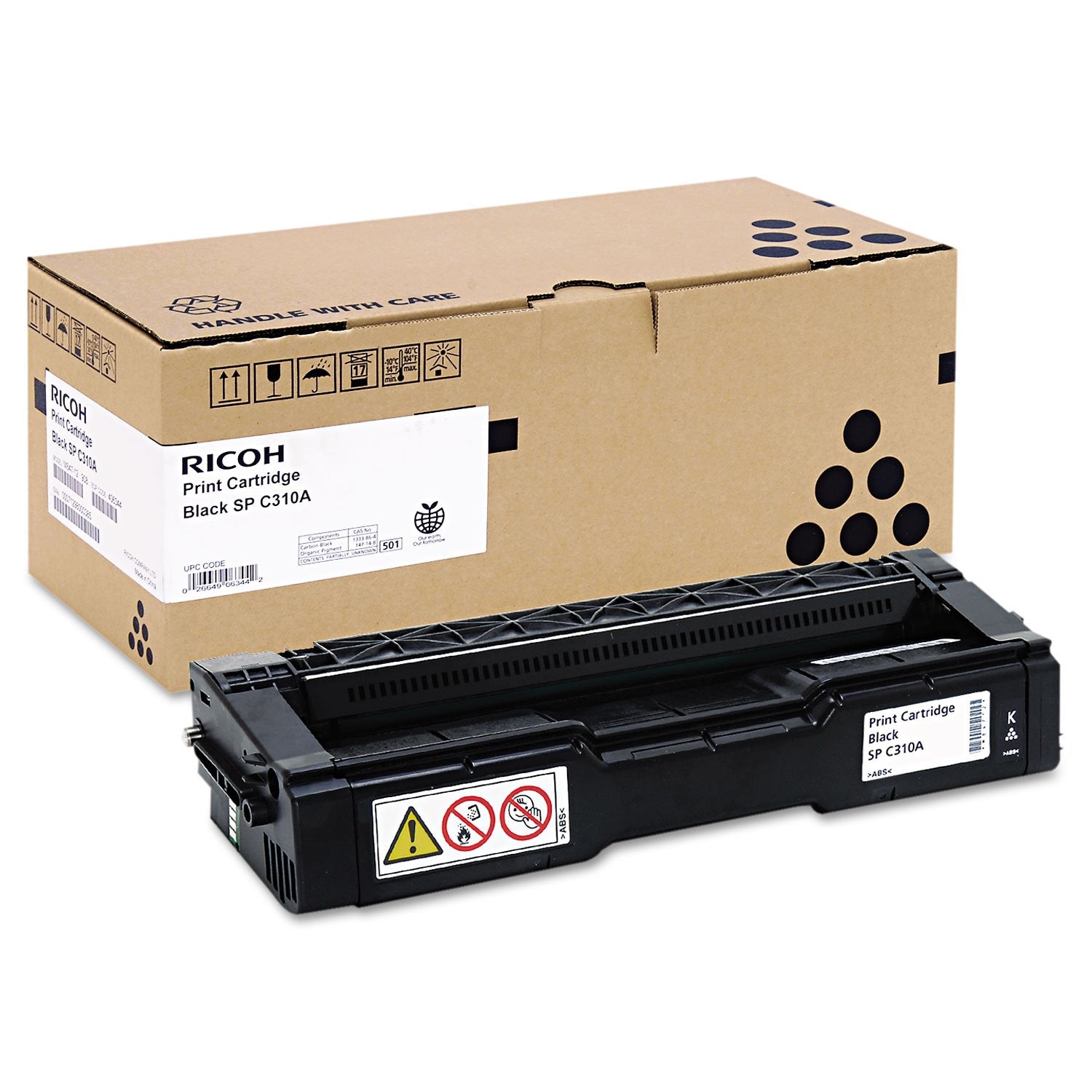 Ricoh 406344 Toner, 2,500 Page Yield, Black