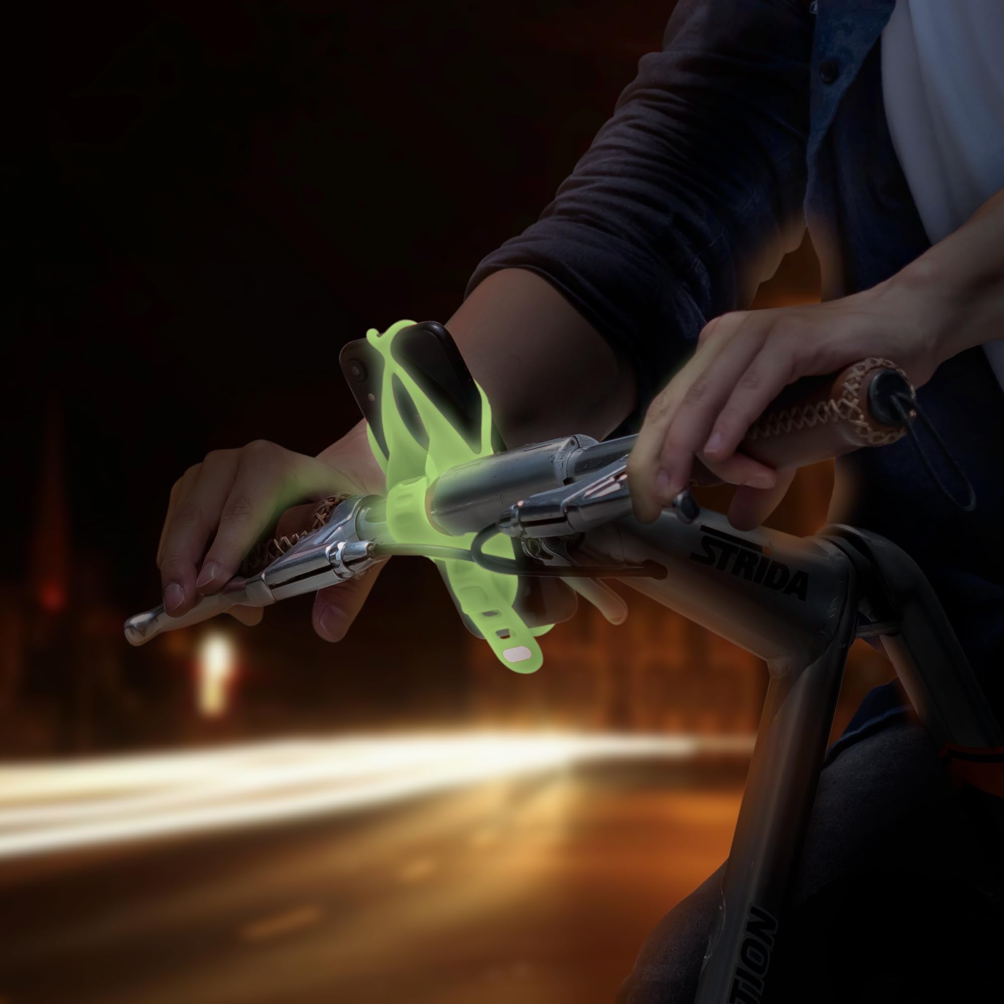 Bone Bike Tie 4, Bike Cell Phone Mount For Handlebar, Scratch-Free Silicone Holder With Anti-Slip Design, Universal Cycling Phon