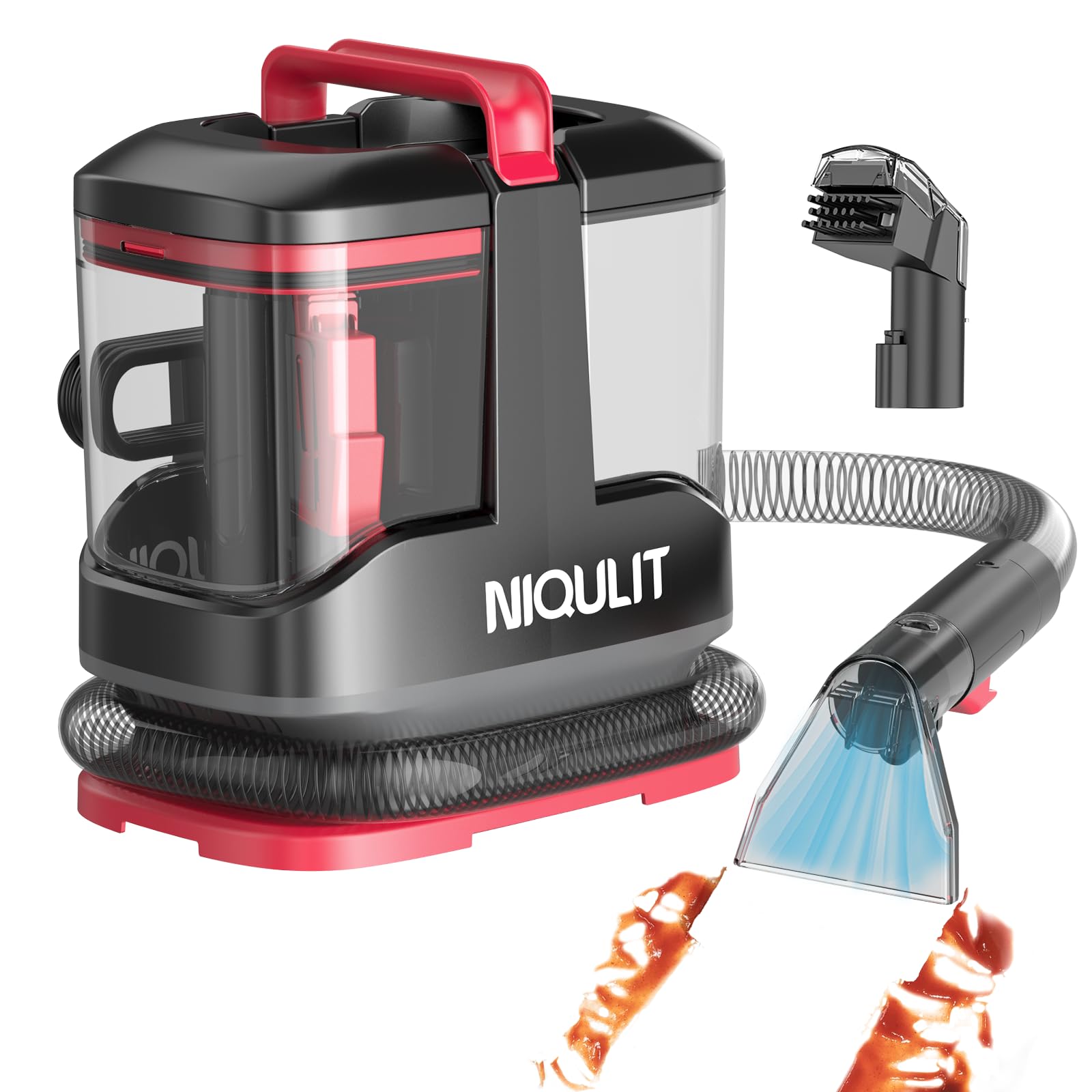 Carpet Cleaner Machine with 500W Strong Suction, Fabric Spot Cleaner Machine for Pet Stains, Stairs and Furniture