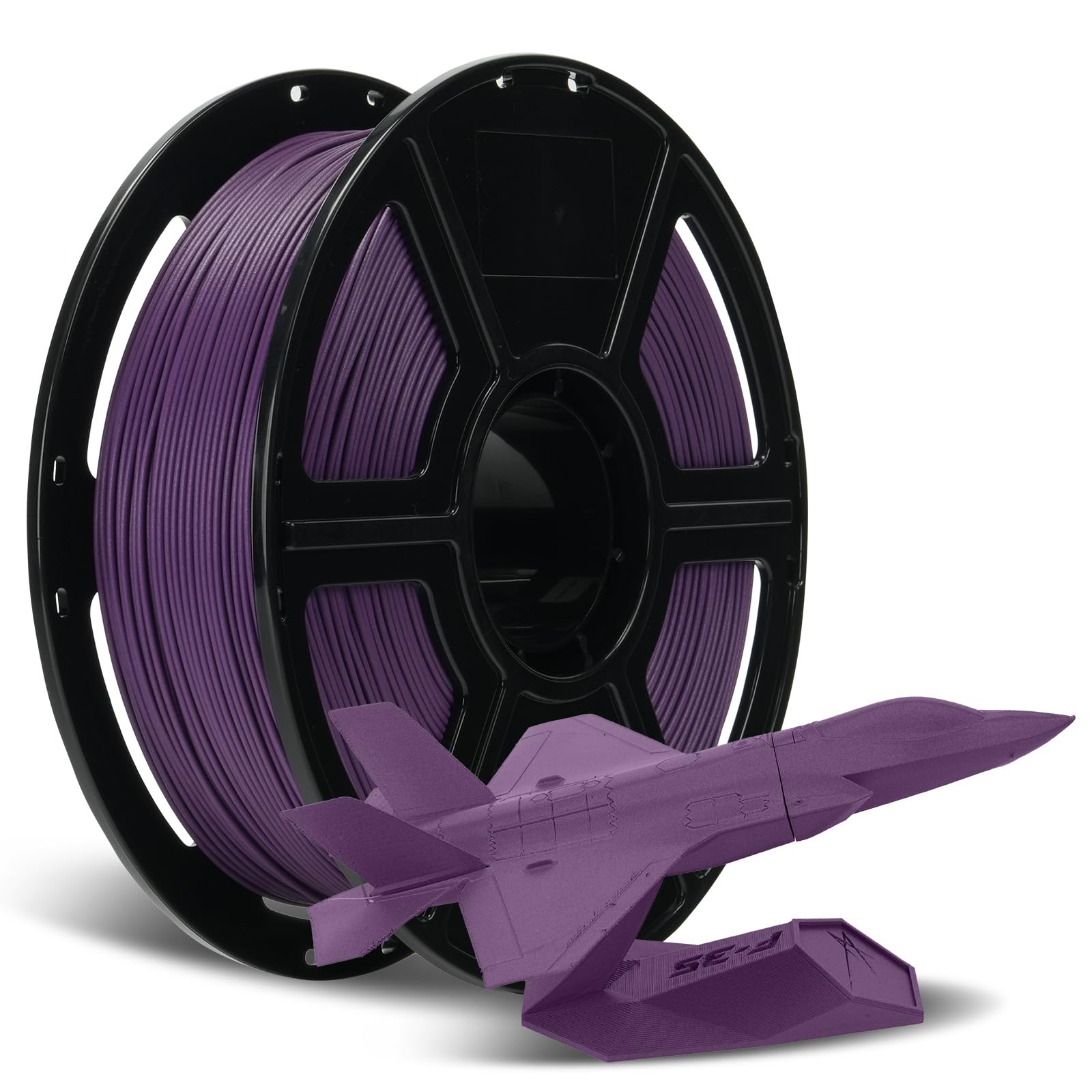 FLASHFORGE Carbon Fiber PLA Filament 1.75mm Iris Purple, Reinforced 3D Printer Filament 1kg, Lightweight & High-Strength PLA-CF 