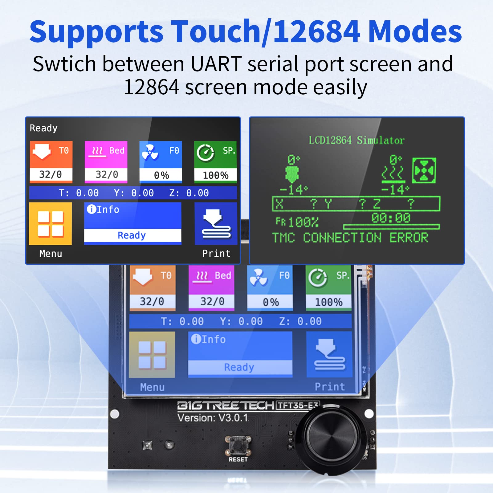 Bigtreetehch Tft35 E3 V3.0.1 Touch Screen Display With Two Working Modes Compatible 12864 Lcd Display Wifi For Ender 3 Cr 10 Skr