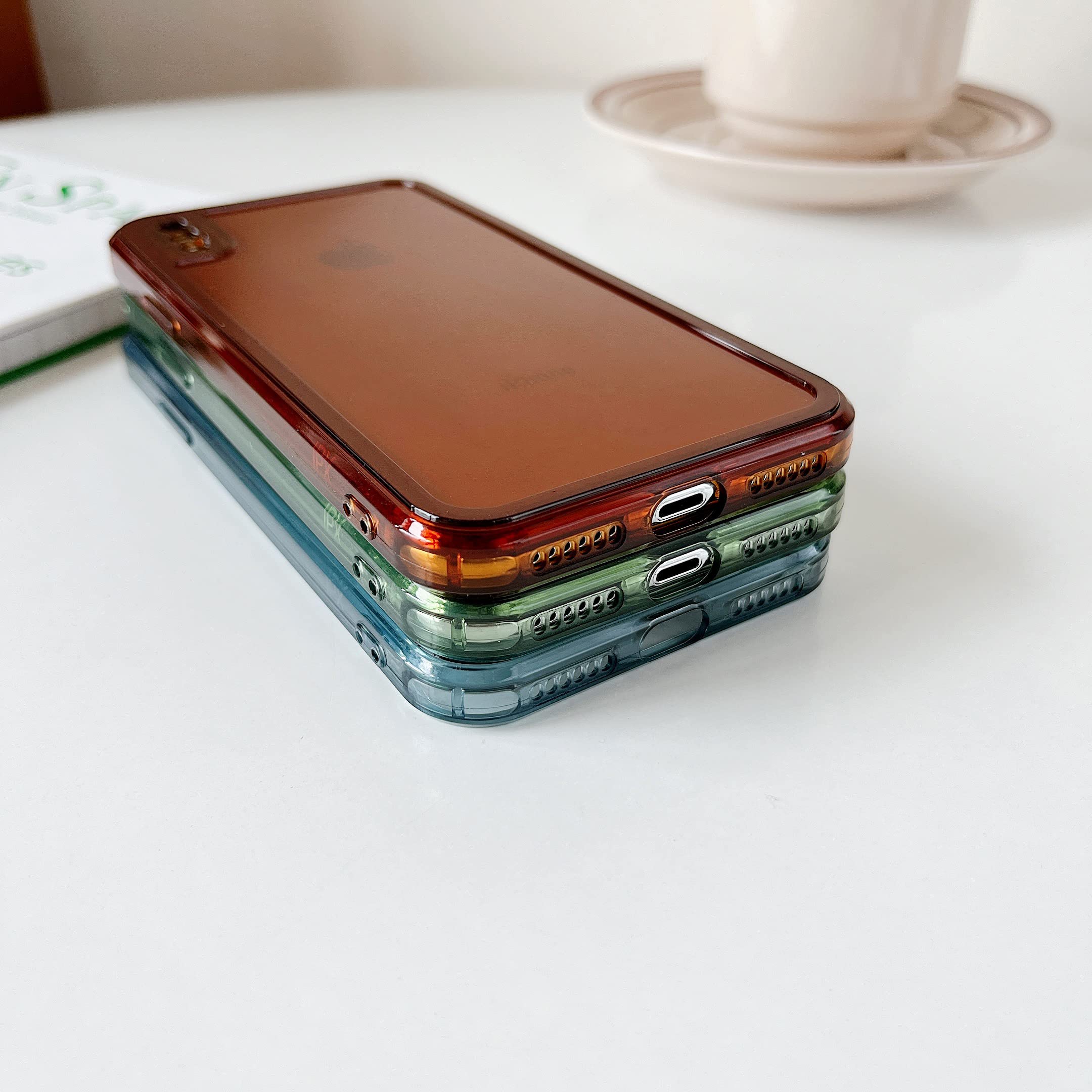 ZTOFERA iPhone X Clear Protective Silicone Phone Case Gray