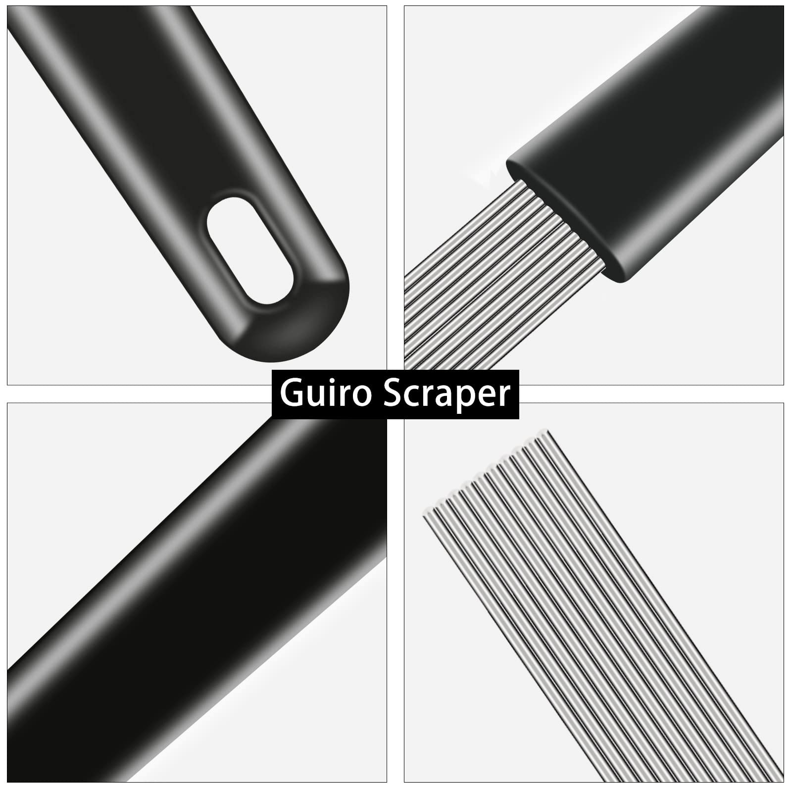 Eastrock Guiro Scraper Latin Percussion Comb Style Scraper 12 Inch Professional Scraper Replacement For Various Percussion Instr