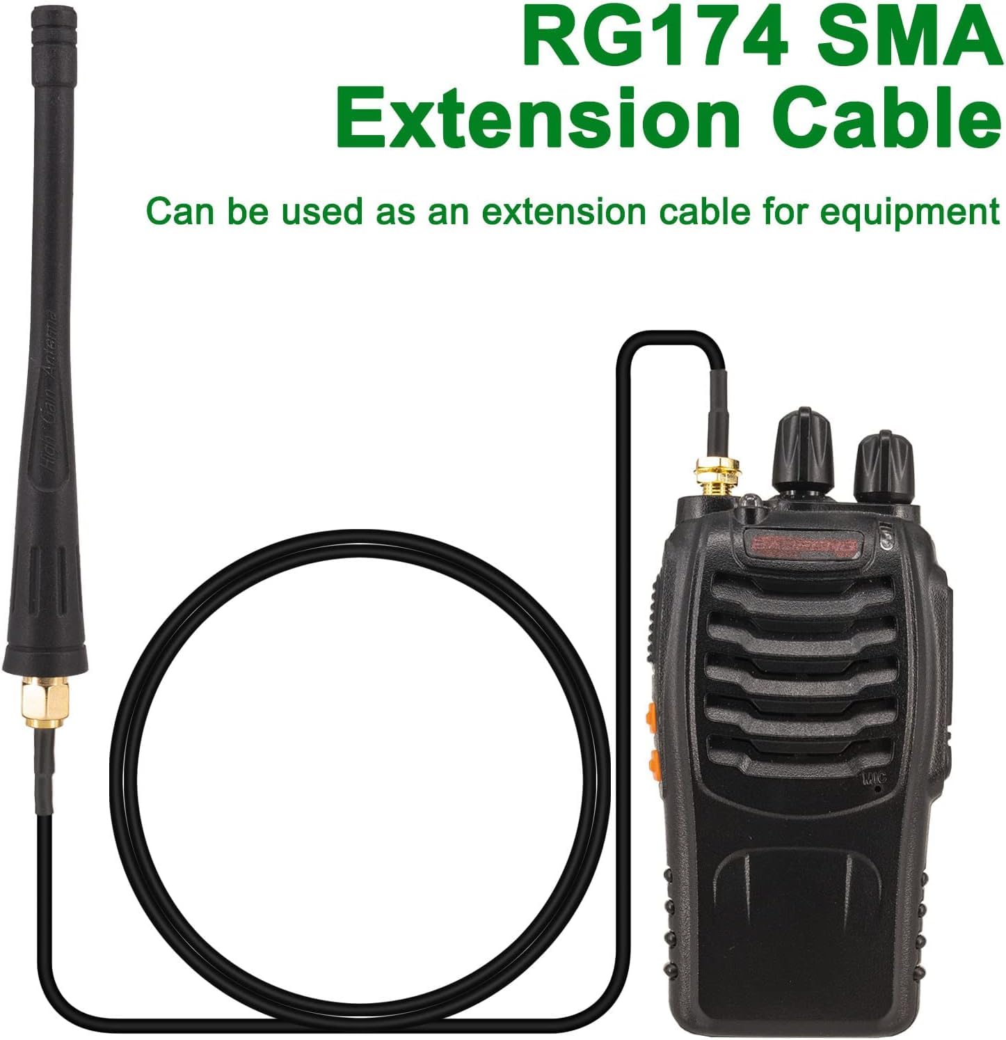 10Ft Wifi Antenna Extension Cable Rg174 Rf Sma Male To Sma Female Coaxial Cable Low Loss Gold Plated Pigtail For Wireless Lan Ro