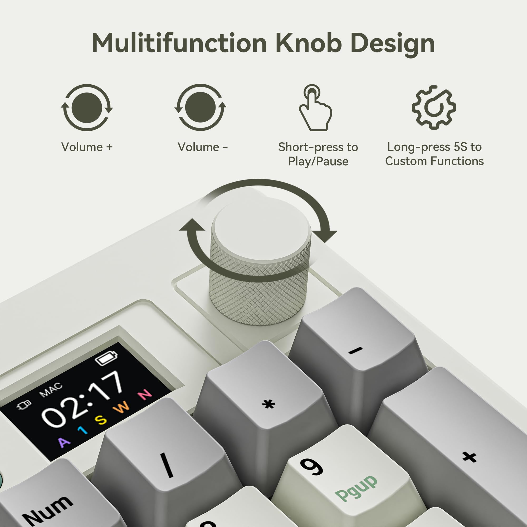 Boyi K104Pro Retro Mechanical Keyboard,Gasket Structure Bt5.0/2.4G/Type C 4000Mah Rgb Gaming Keyboard,Linear Lubed Switches Hots