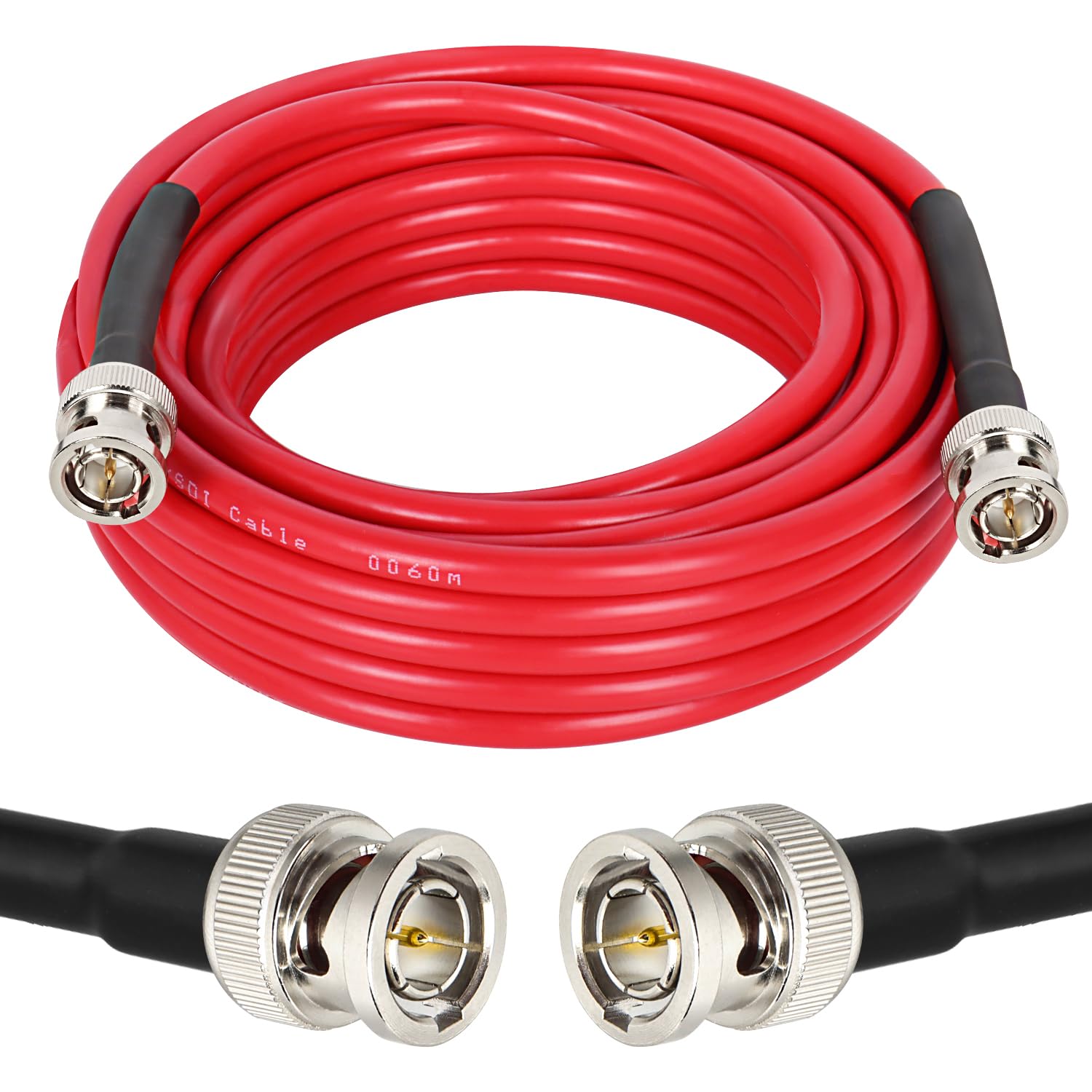 25Ft Sdi Cable Bnc Cable Xrds Rf Hd Sdi Cable Bnc Digital Video Cable 75 Ohm Rg59 Bnc Male Cable For 4K 1080P 3G/6G Hd Sdi Camer