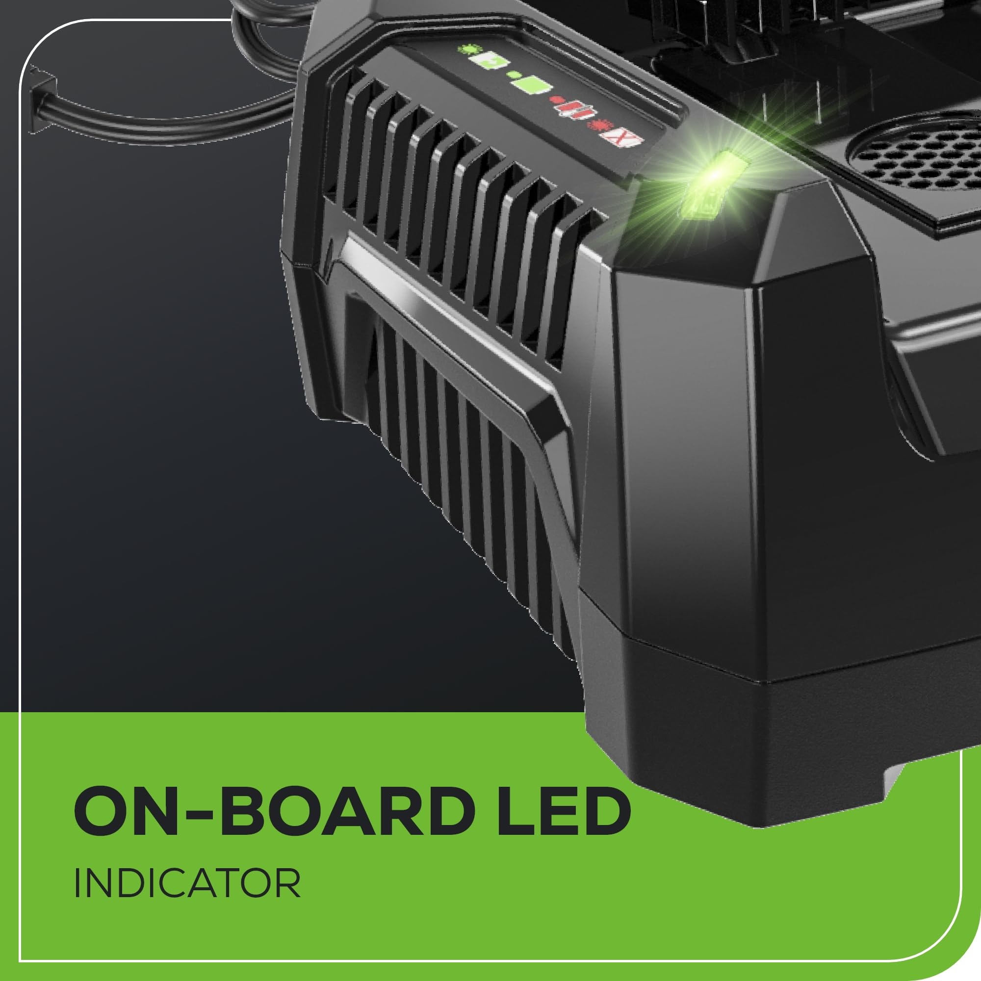 Greenworks Pro 60V Ultra Power 6A Rapid Charger   Works With All Greenworks Batteries