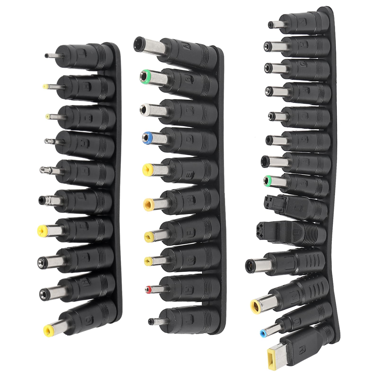 34Pcs Universal 5.5Mm X 2.1Mm Dc Ac Connector Power Adapter Tips Connector Power Socket Kits Compatible With Lenovo Thinkpad Laptop Charger Power Supply Convert Plug Set