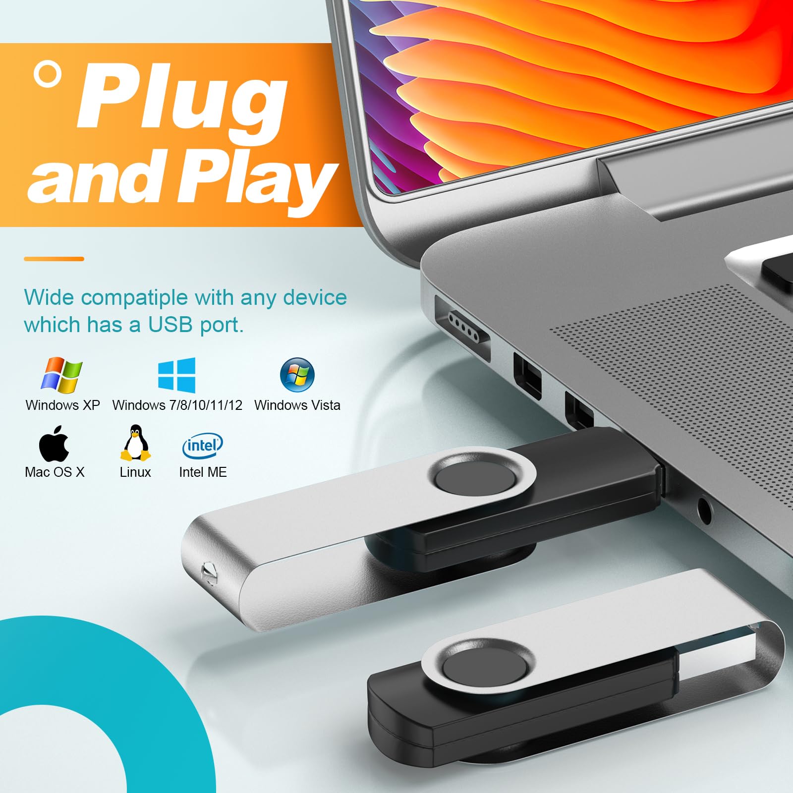 1Gb Usb Flash Drive 10 Pack Usb 2.0 Thumb Drives Bulk Metal Usb 2.0 Memory Sticks Fold Data Storage Kepmem Swivel Usb Drive 1 Gb