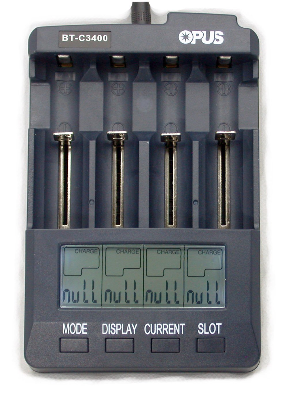 Opus Battery Charger Analyzer Tester For Li Ion Nimh Nicd Rechargeable Batteries C3400 Bt C3400 Aa Aaa C 18650