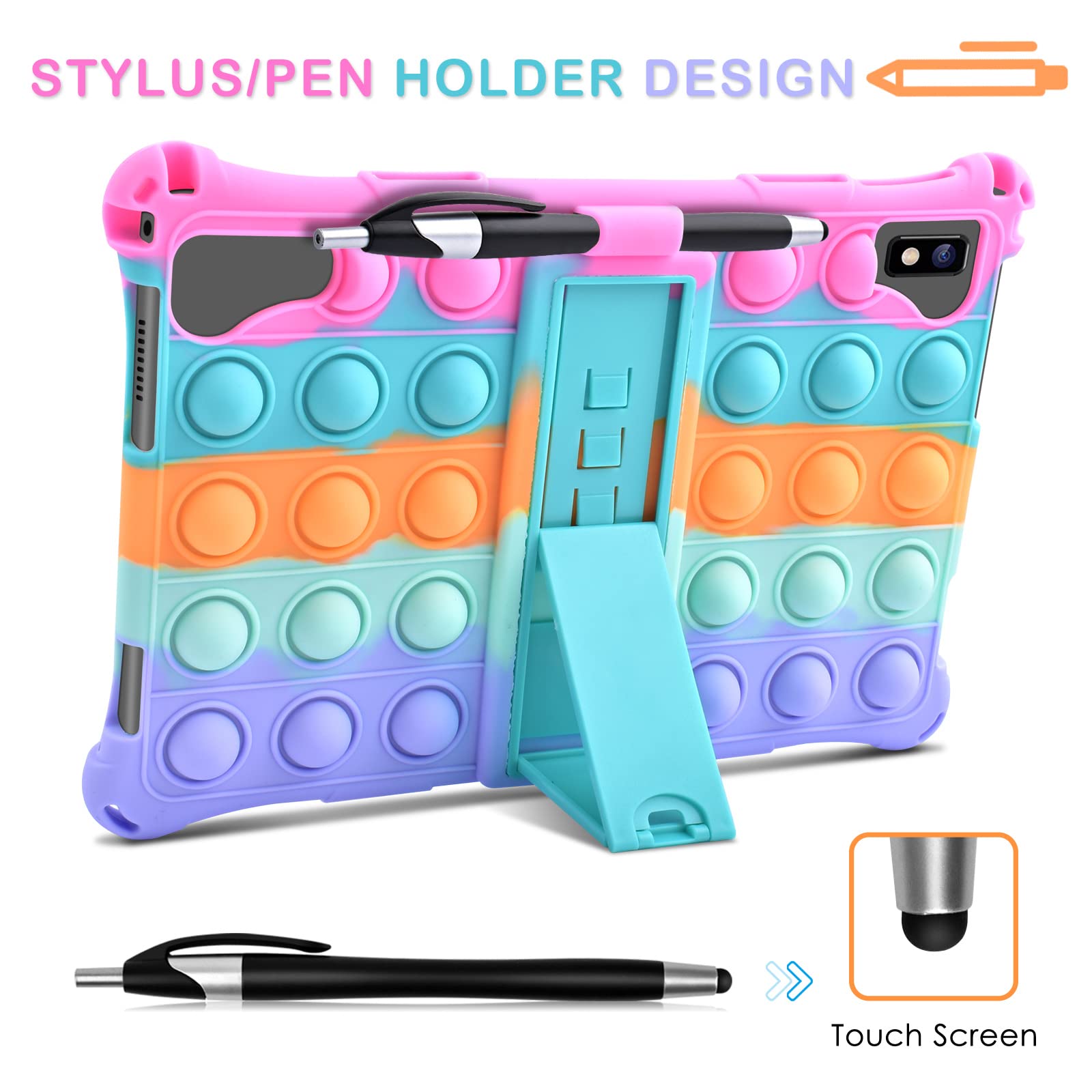 Detuosi Silicone Case For Vastking Kingpad K10/Z10, 10.1 Inch Kids Friendly Universal Lightweight Protective Cover For Vastking