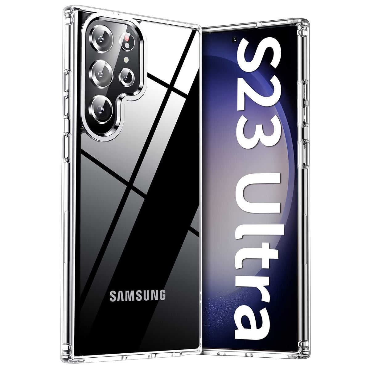 Meifigno Natural Series For Samsung Galaxy S23 Ultra Case (6.8 Inch), [30X Anti Yellow][Military Grade Protection & Super Clear]