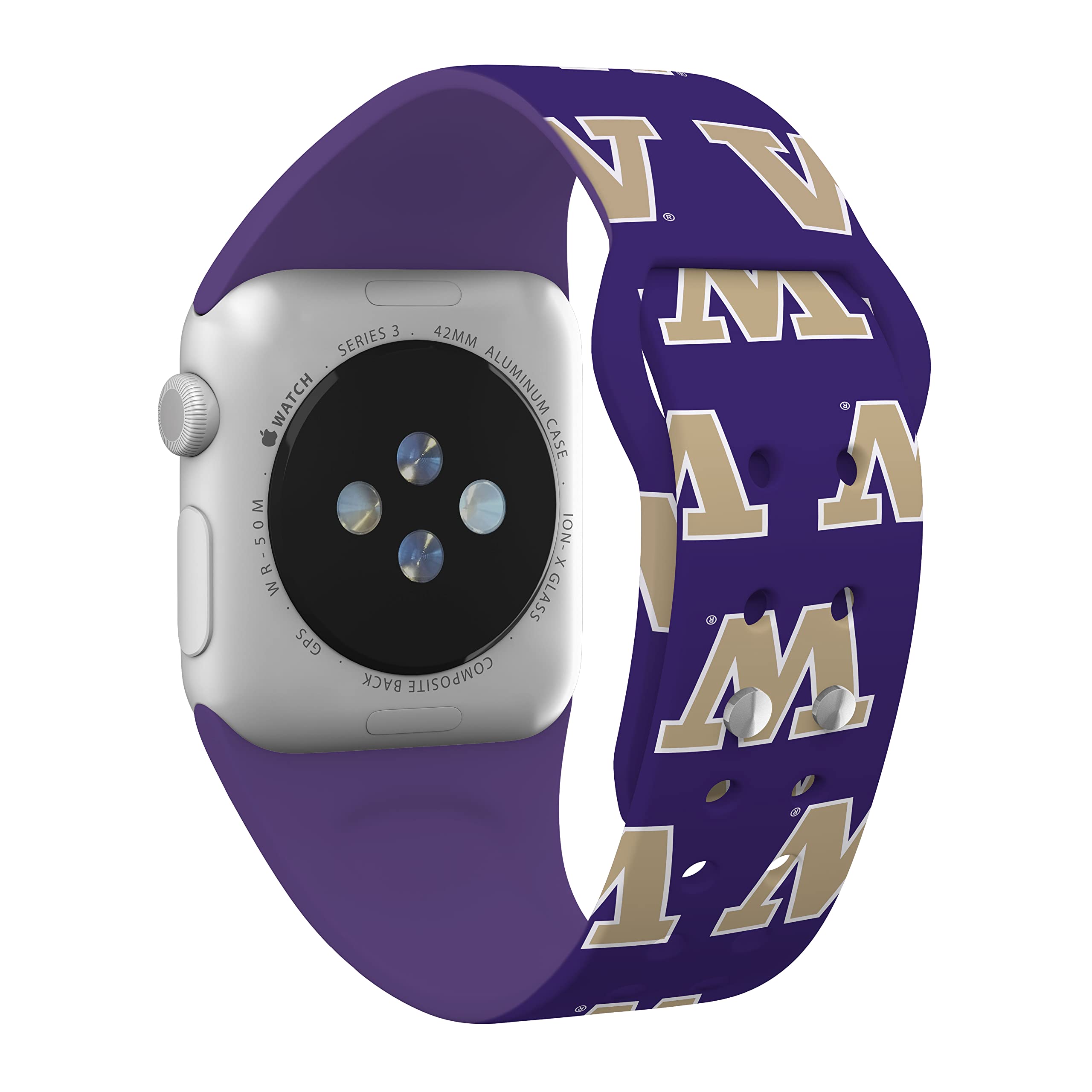 Affinity Bands Washington Huskies Hd Combo Package Compatible With Apple Watch And Airpods Pro (38/40/41Mm Short Repeating)