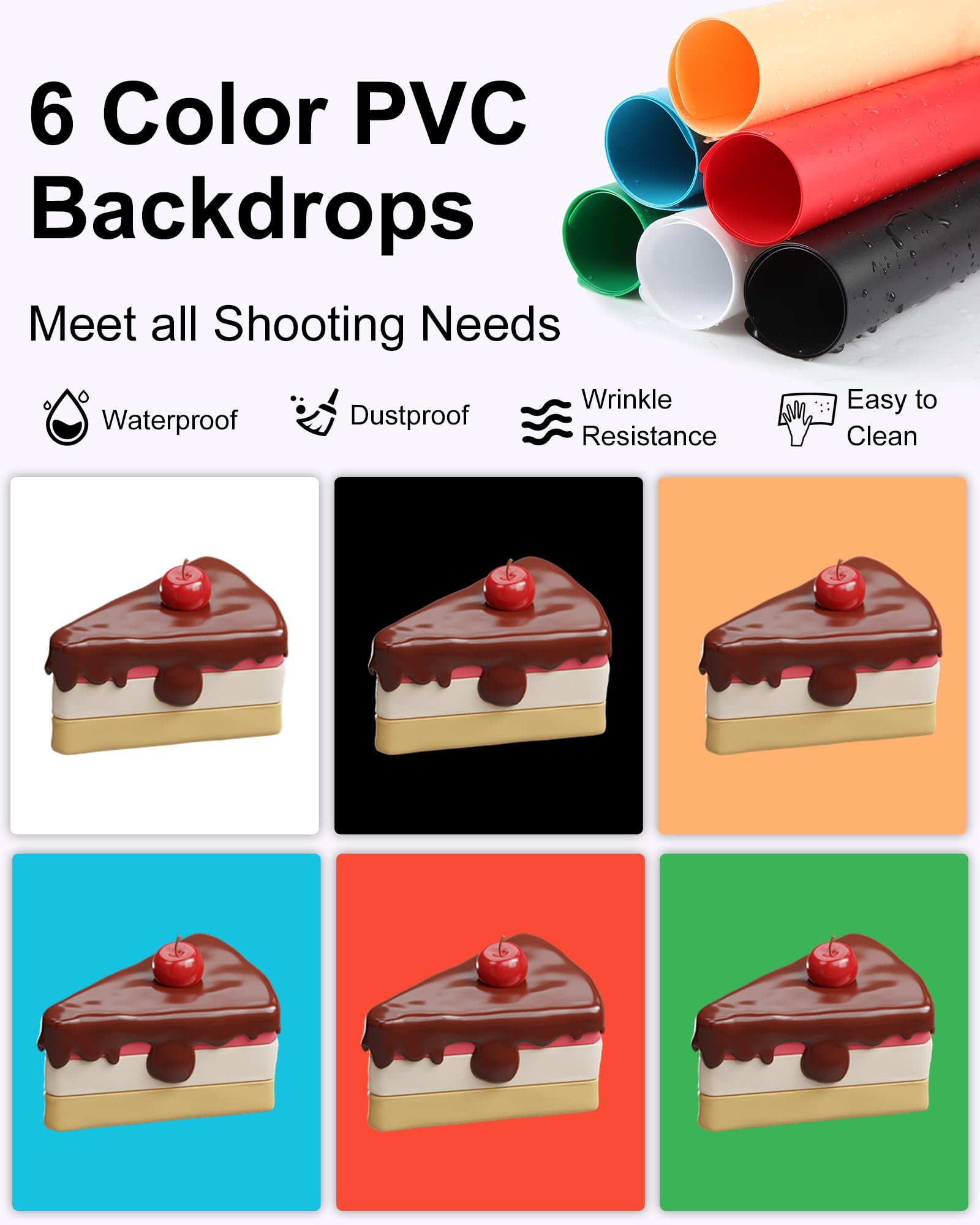 Puluz Foldable Photo Studio Light Box 30X30X30Cm Portable Mini Shooting Tent Kit With Led Ring Light, Cri97, 6 Color Backdrops &