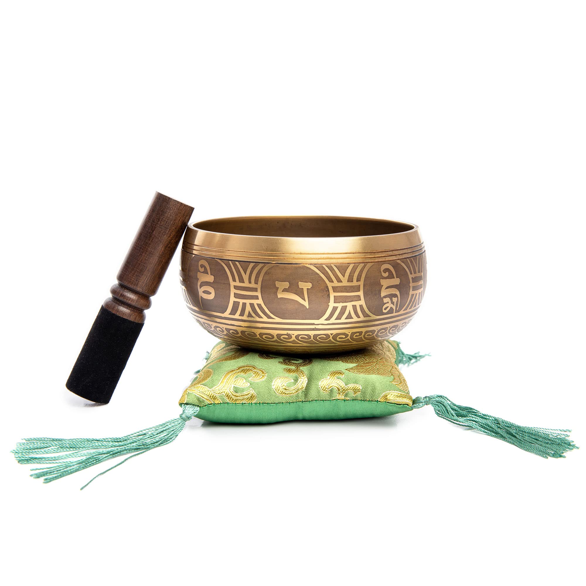 Tibetan Singing Bowl Set   Easy To Play Authentic Handcrafted For Meditation Sound Bowl Chakra Yoga Healing 4 Inches By Himalaya