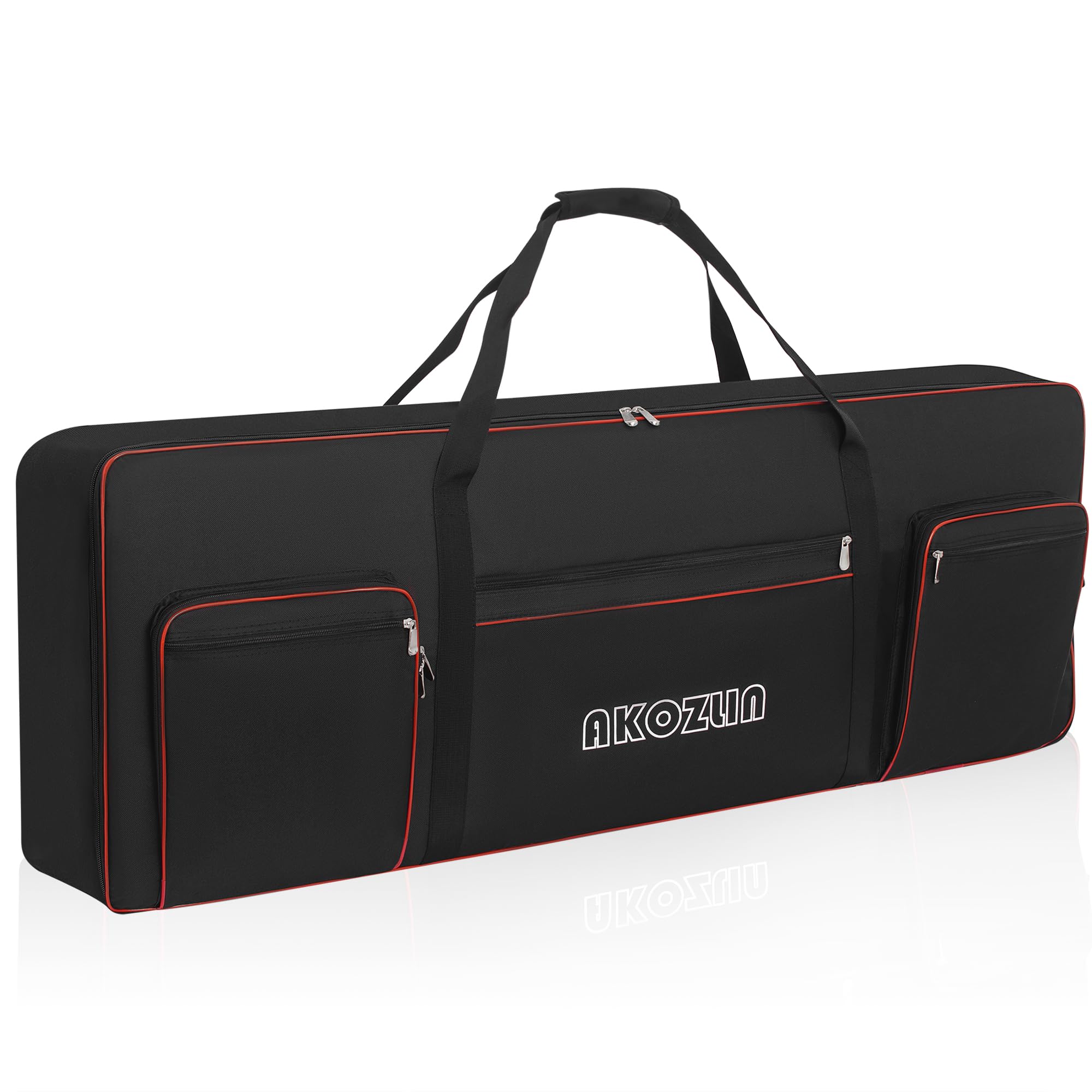 AKOZLIN 76 Keys Electric Piano Keyboard Gig Bag 47x6.5x18.1 Soft 76 Note Keyboards Case With 5-Pocket for Keyboard Accessaries