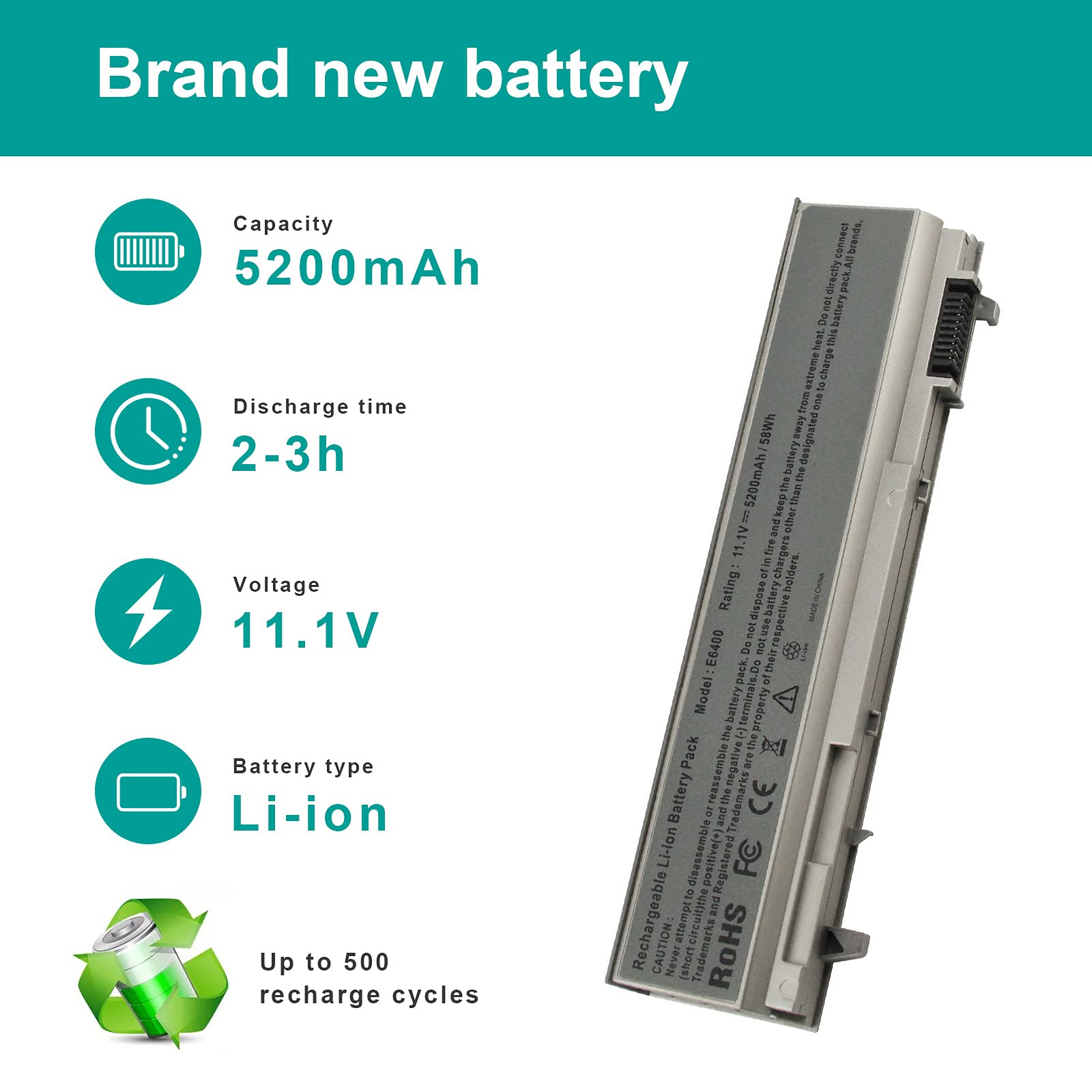 Fancy Buying New Laptop Battery For Dell Latitude E6400 E6410 E6500 E6510 Precision M2400 M4400 M4500 M6500