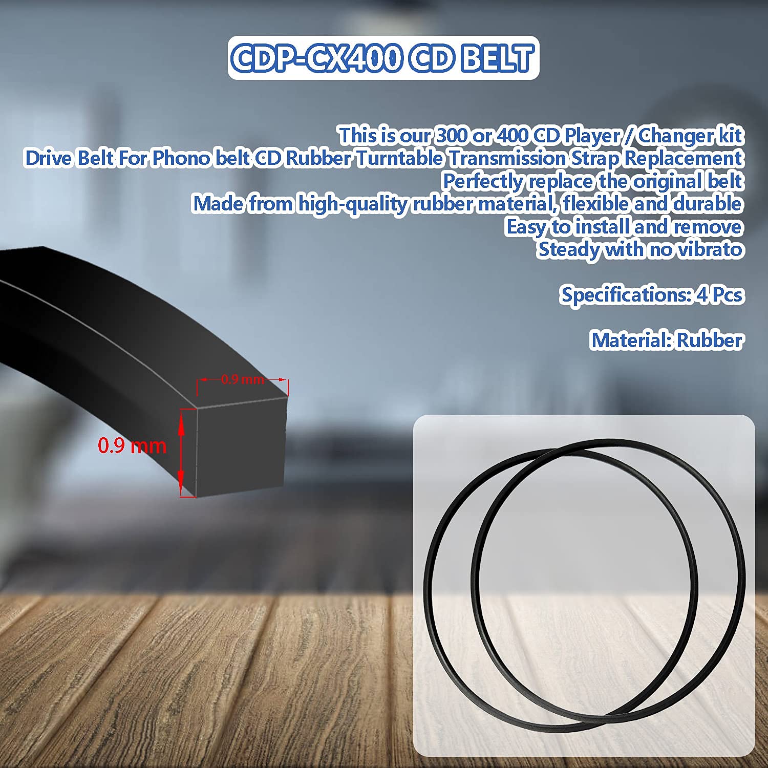 Cdp Cx400 Belt For Sony Cd Player Model Cdp Cx450 Cdp Cx455 Cdp M333Es Cdp M400Cs Cdp M555Es Cdp Cx777Es Cdp Cx985V Cdp Cx995V 4