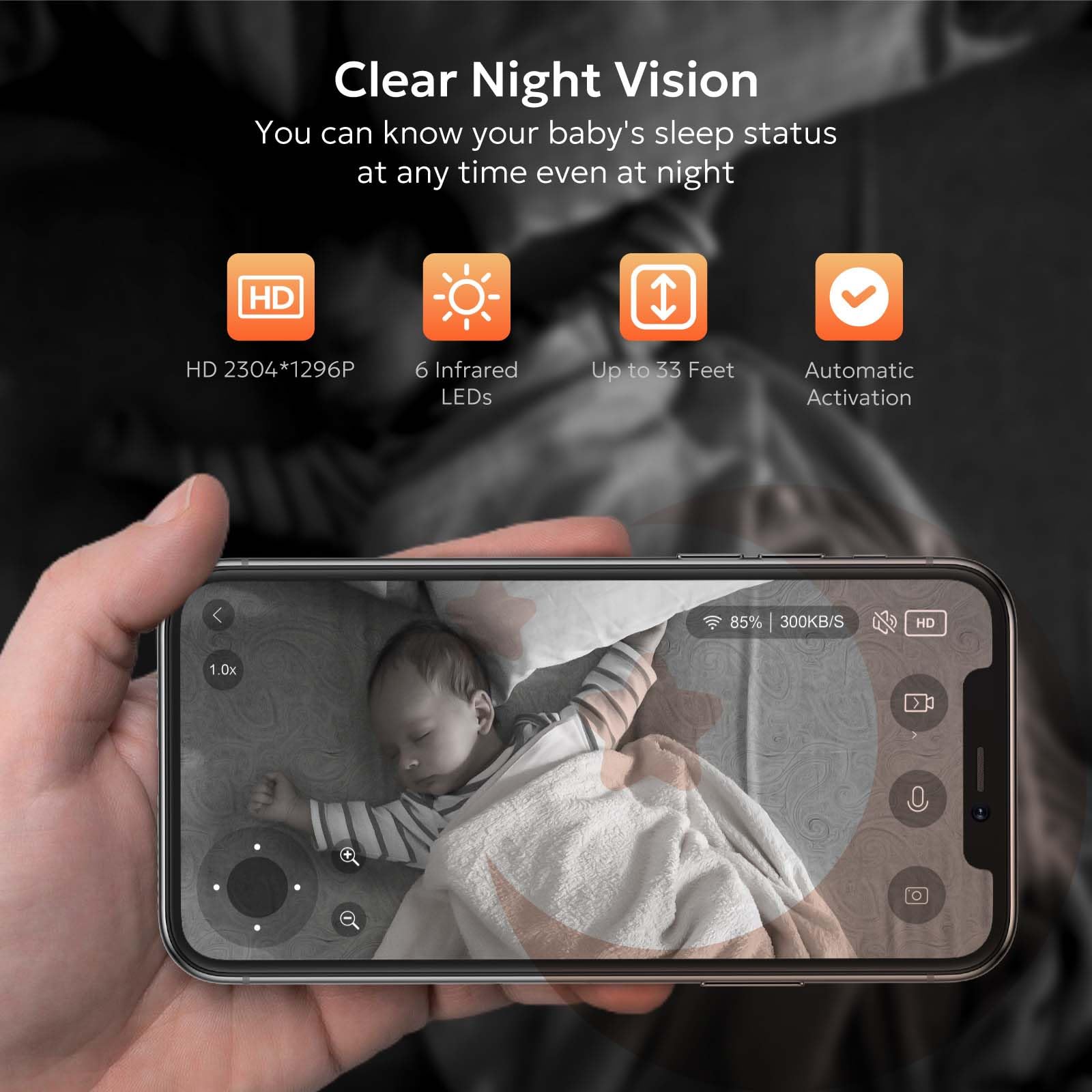 Owltron Indoor Security Camera 2K, 360 Cameras For Home Security With Motion Detection, 2.4G Wifi For Baby/Pet/Nanny/Camara With