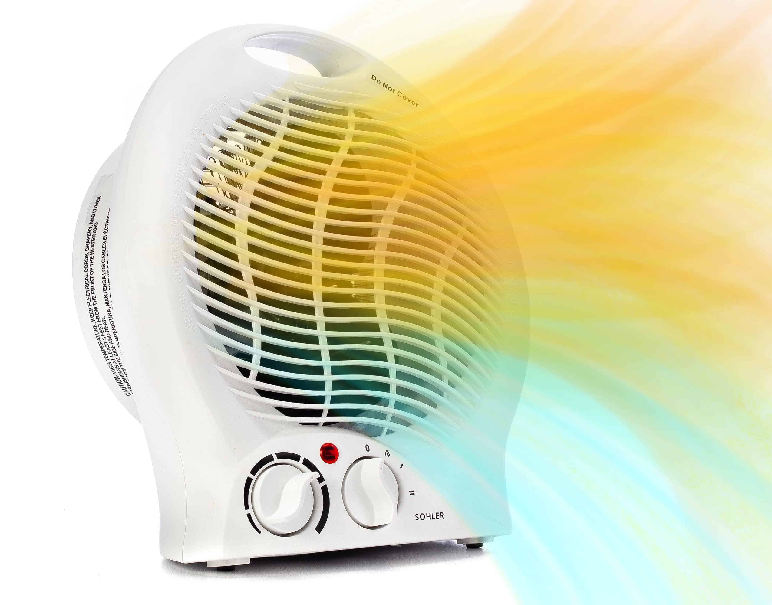 Sohler Portable Electric 1500W Fan Heater with Adjustable Thermostat, Overheat and Tip-Over Protection, ETL Certified, Ideal for