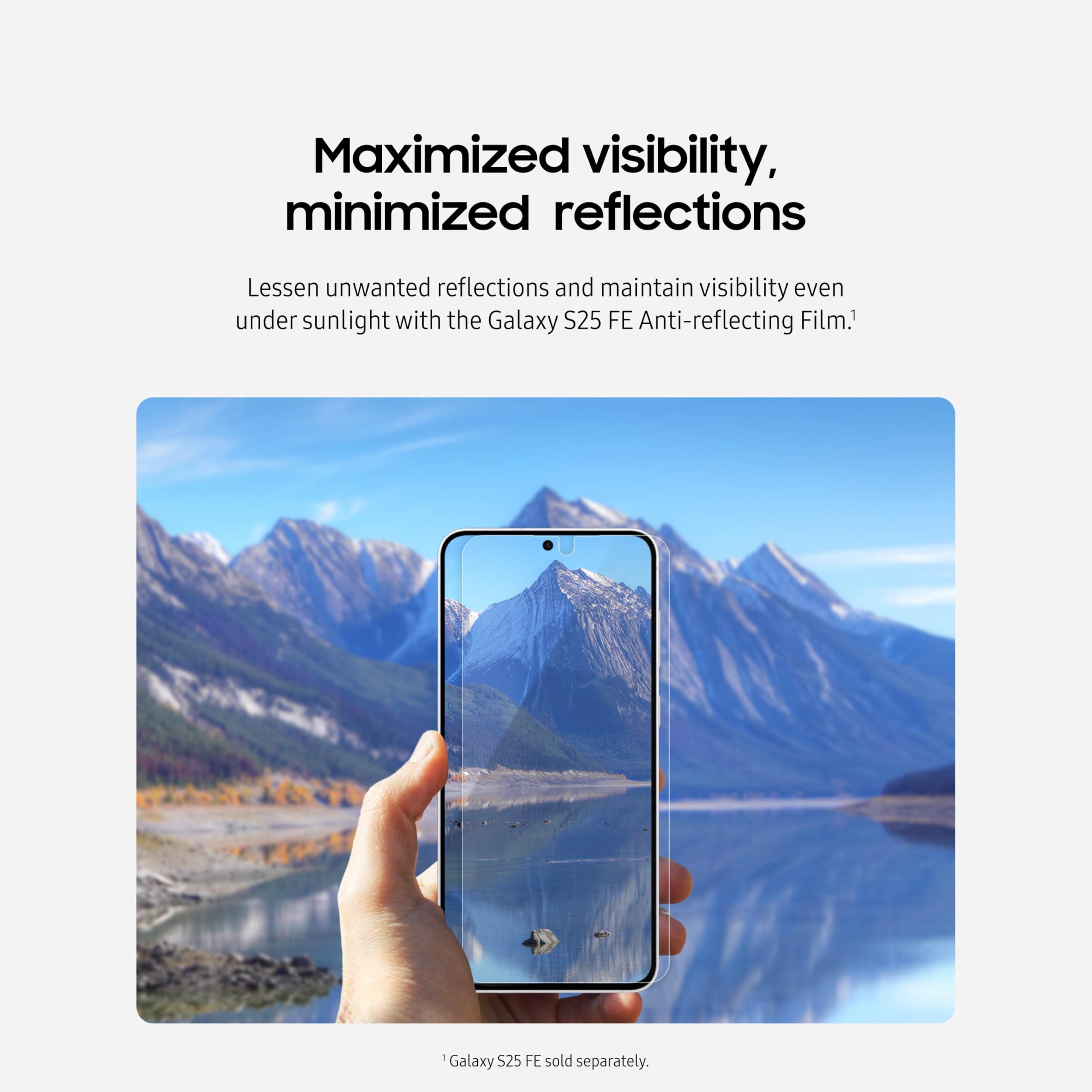 Samsung Galaxy S25 Fe Anti-Reflecting Film, Anti-Glare Phone Screen Protector, Anti-Dust And Anti-Dirt, Fingerprint Shield, Us V