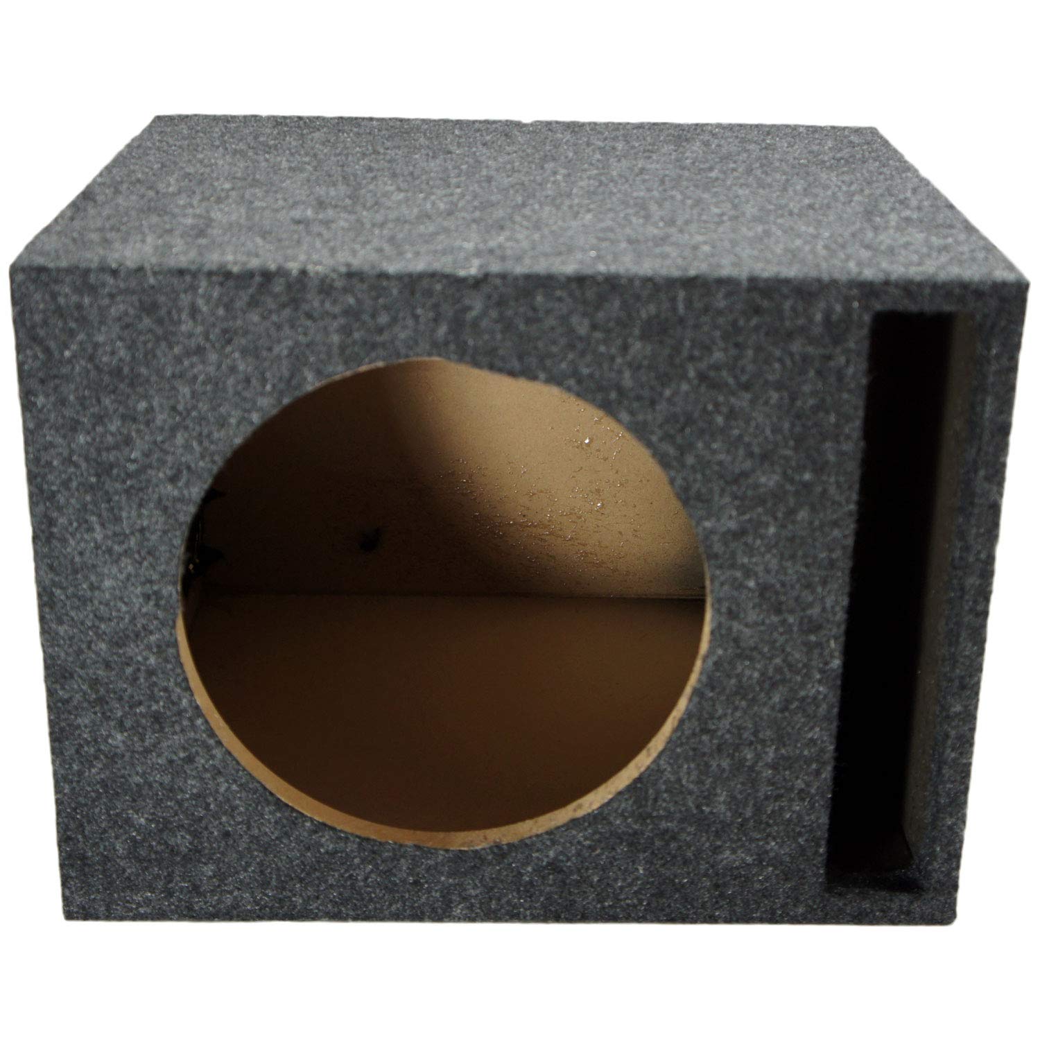 American Sound Connection Car Audio Single 10'' Vented Subwoofer Stereo Sub Box Ported Enclosure 5/8'' Mdf