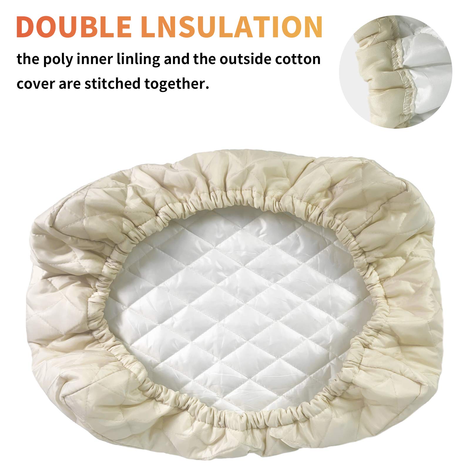 Homydom Ac Cover Indoor, Air Conditioner Cover Inside Ac Unit Cover Double Insulation Defender, High Elasticity, Light Yellow M