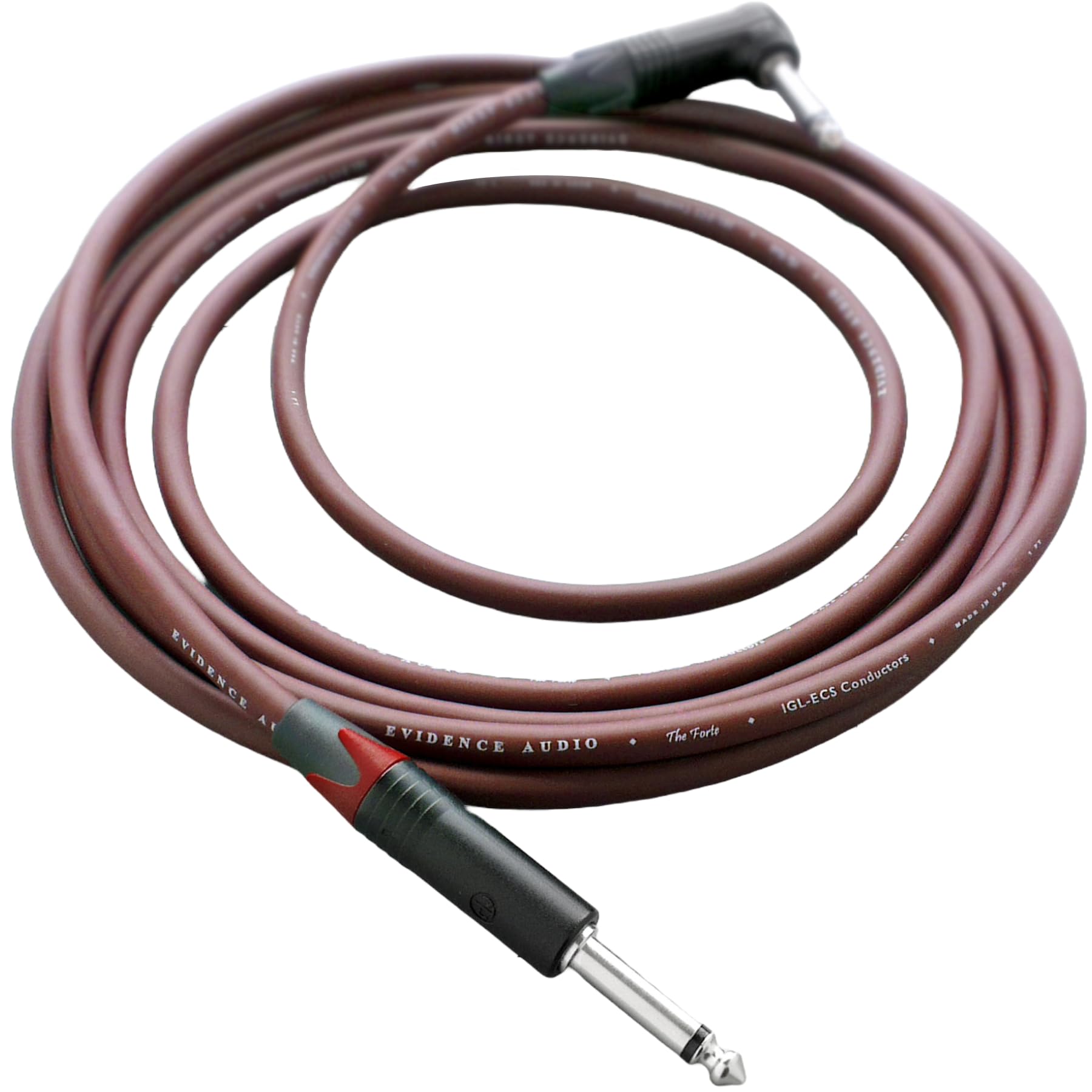 Evidence Audio The Forte Instrument Cable Right to Straight Plugs 10 feet (3 m)