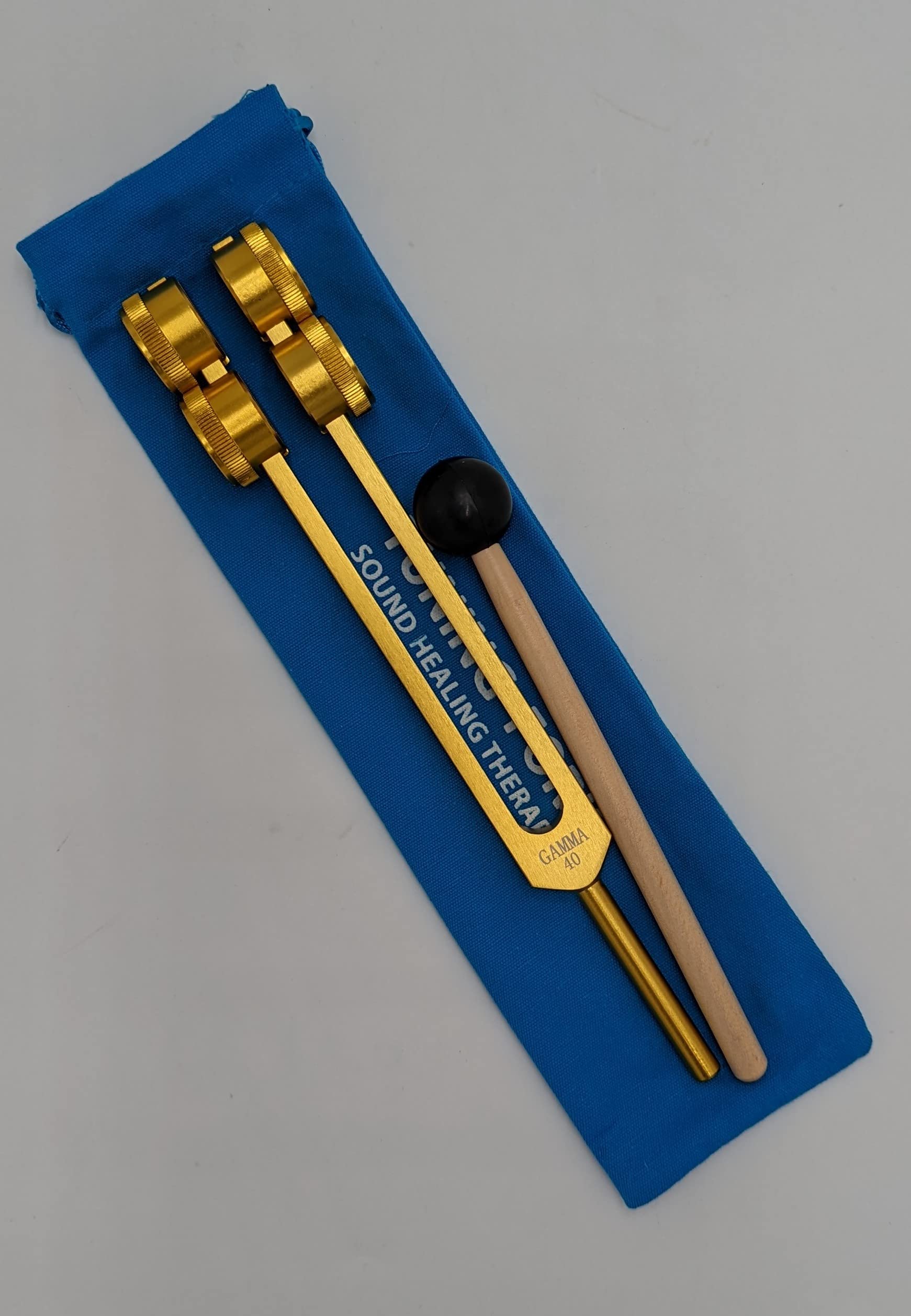 Gamma Therapeutics 40Hz Weighted Tuning Fork With Mallet And Velvet Bag