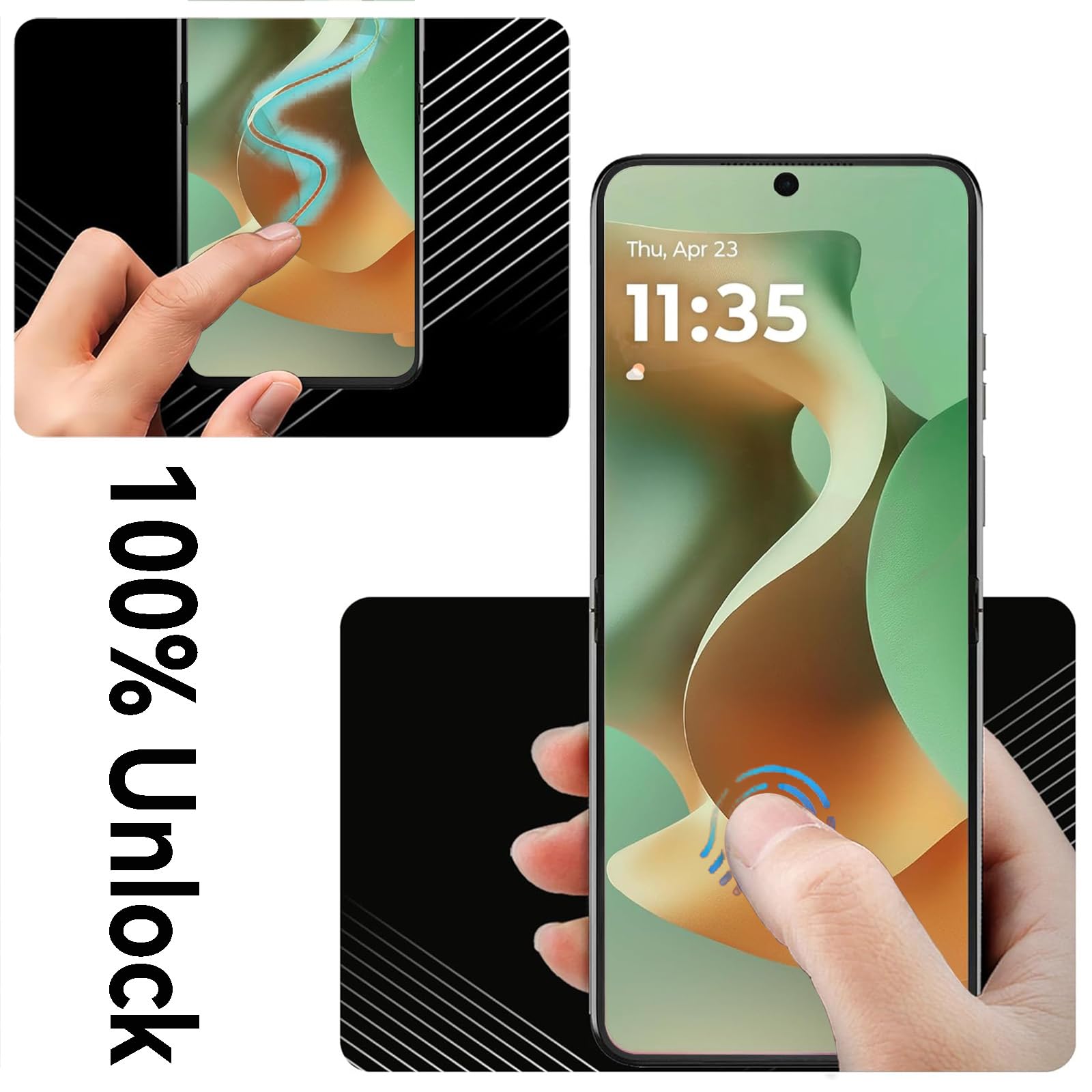 AFENGBOX 3 Pack Screen Protector for Motorola Razr 2025/2024, HD TPU, Anti-Scratch, Bubble Free, Clear, Fits Main & Front Screens